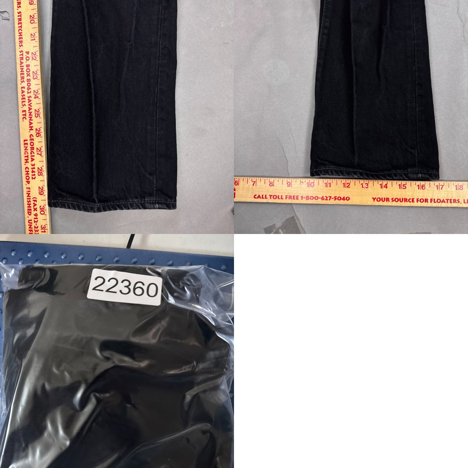 Levi's Levi's 501 Jeans Mens 29x30 Black Button Fly Denim Pants Dark Wash Straight 5-Pocket Mens Size US 29 - 10 Thumbnail