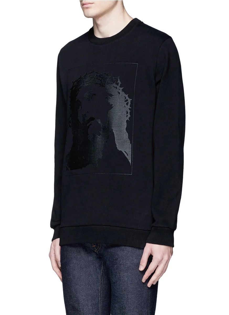 Givenchy Black Tonal Jesus Print Sweatshirt Size US XS / EU 42 / 0 - 3 Thumbnail