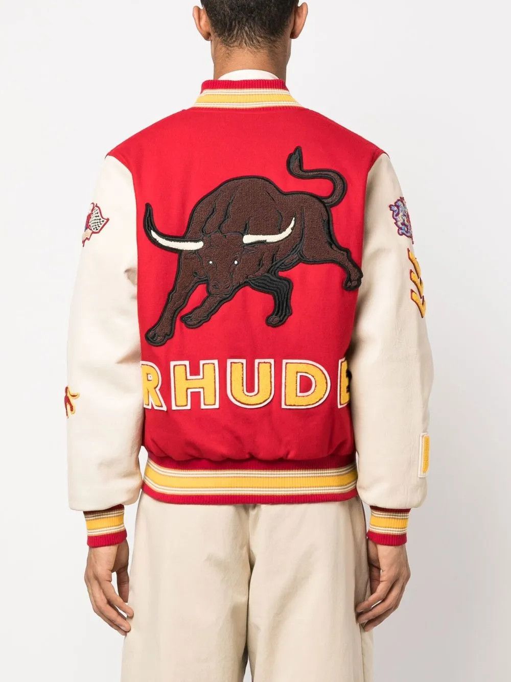 Rhude o1mle1025 Bull Market Varsity Jacket in Multicolor Size US S / EU 44-46 / 1 - 3 Thumbnail