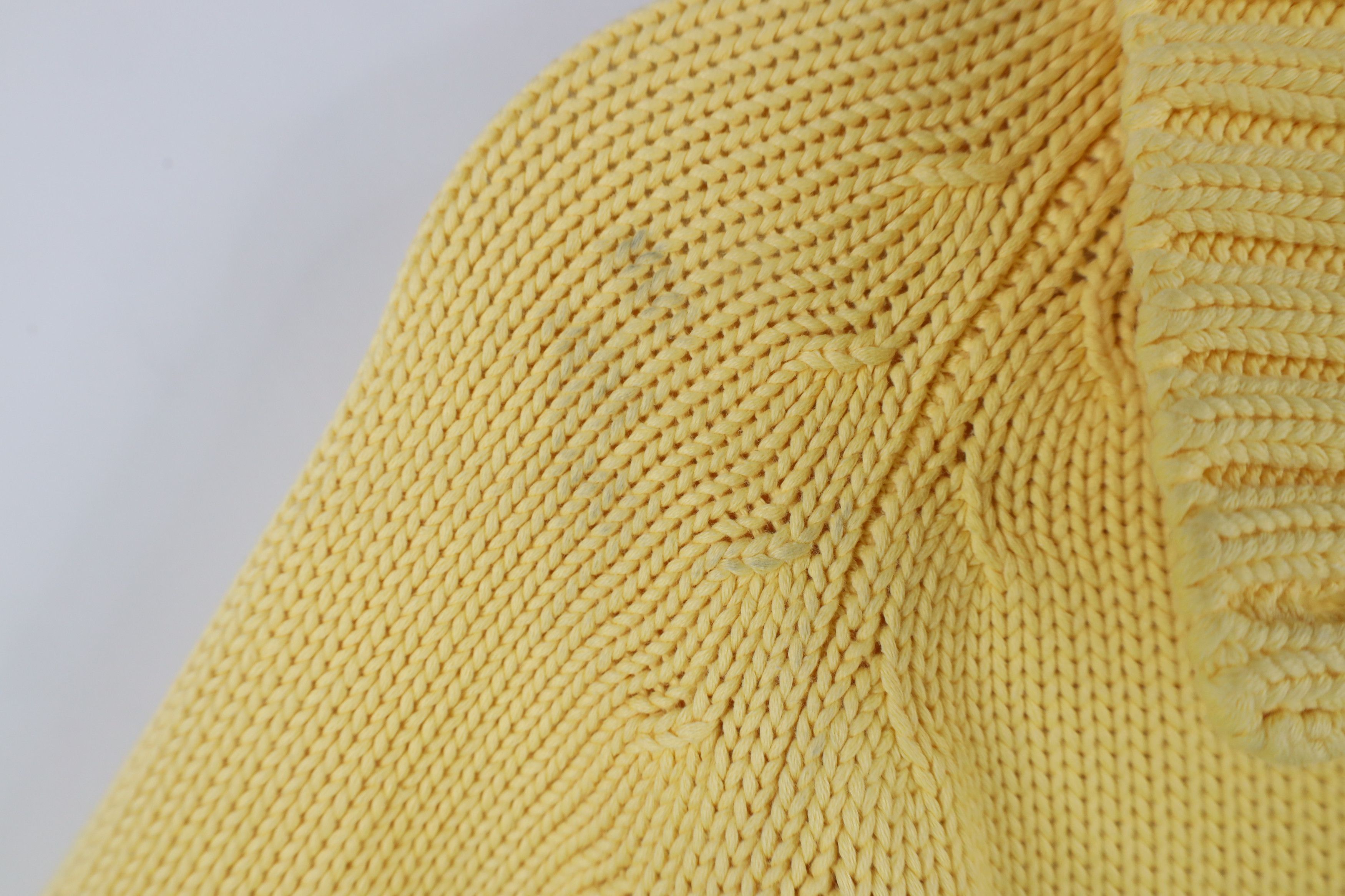Lands' End × Vintage Vintage 90s Lands End Knit Cardigan Sweater Yellow Japan Size XL / US 12-14 / IT 48-50 - 8 Thumbnail