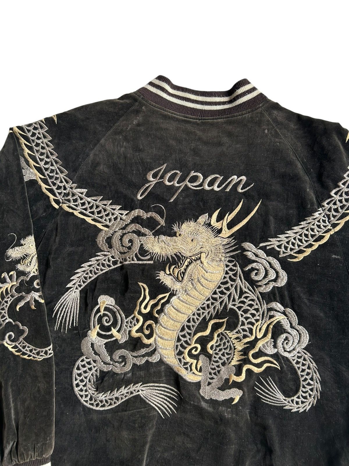 Japanese Brand THRASHED Vintage Sukajan Embroidery Sunfaded Jacket Size US XL / EU 56 / 4 - 14 Thumbnail