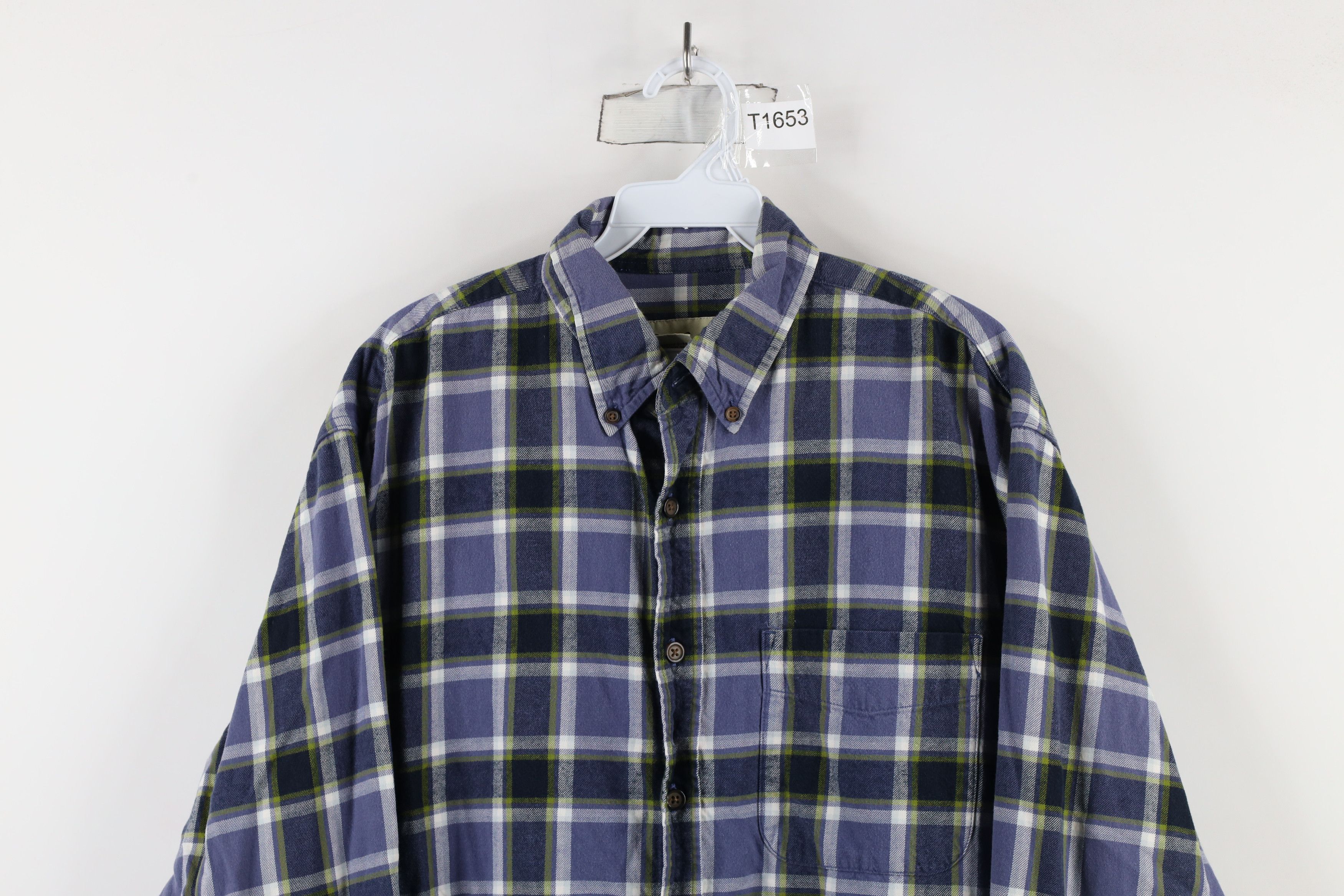 Eddie Bauer × Vintage Vintage 90s Eddie Bauer Collared Button Down Shirt Plaid Size US M / EU 48-50 / 2 - 2 Thumbnail