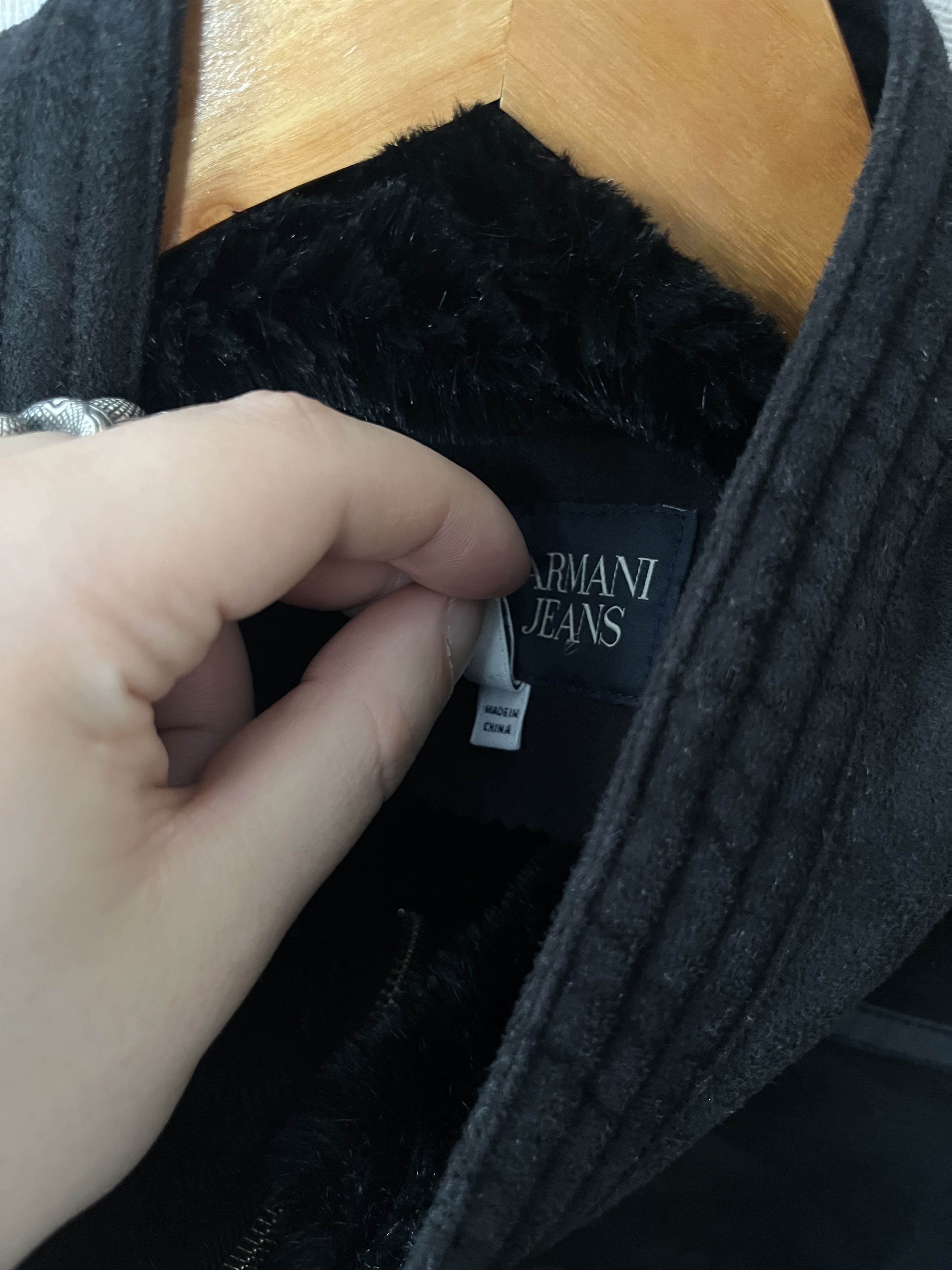 Armani Vintage Armani Jeans Faux Shearling Aviator Jacket Size M / US 6-8 / IT 42-44 - 7 Thumbnail