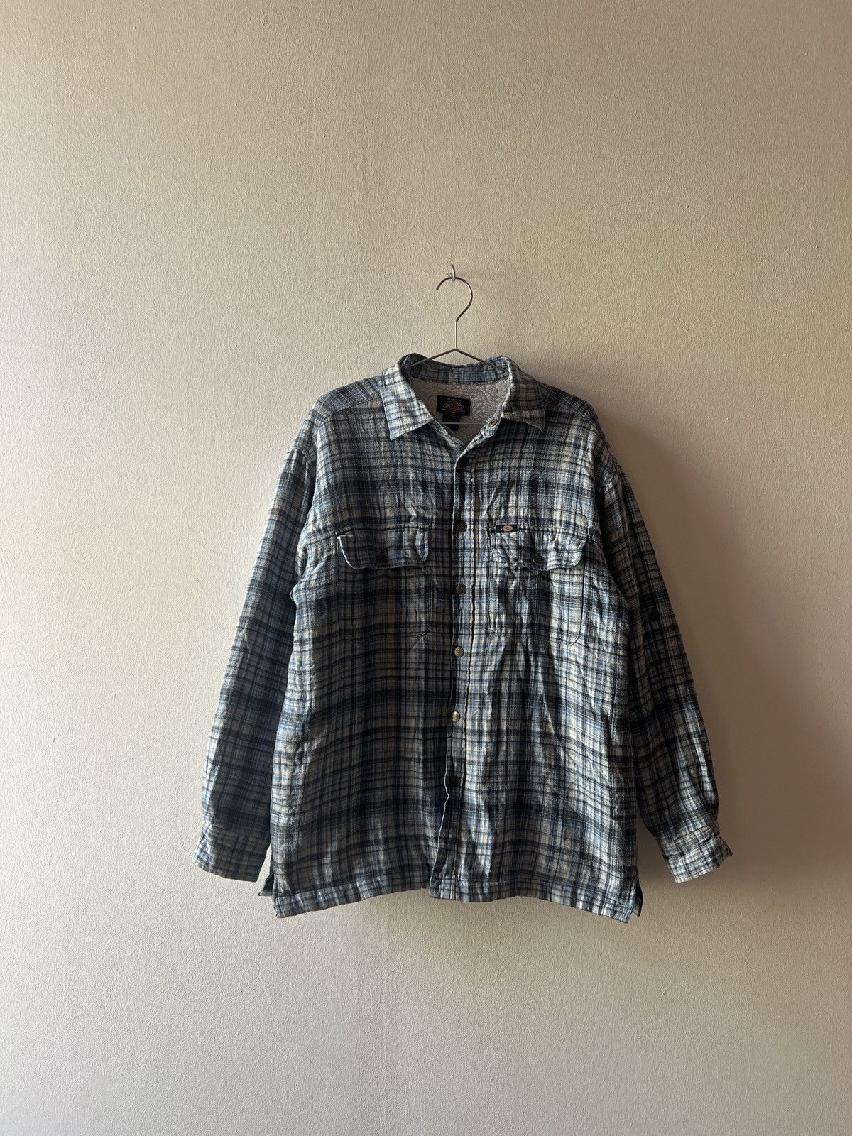 Vintage Dickies Overshirt Winter Jacket 90s Skating Striped