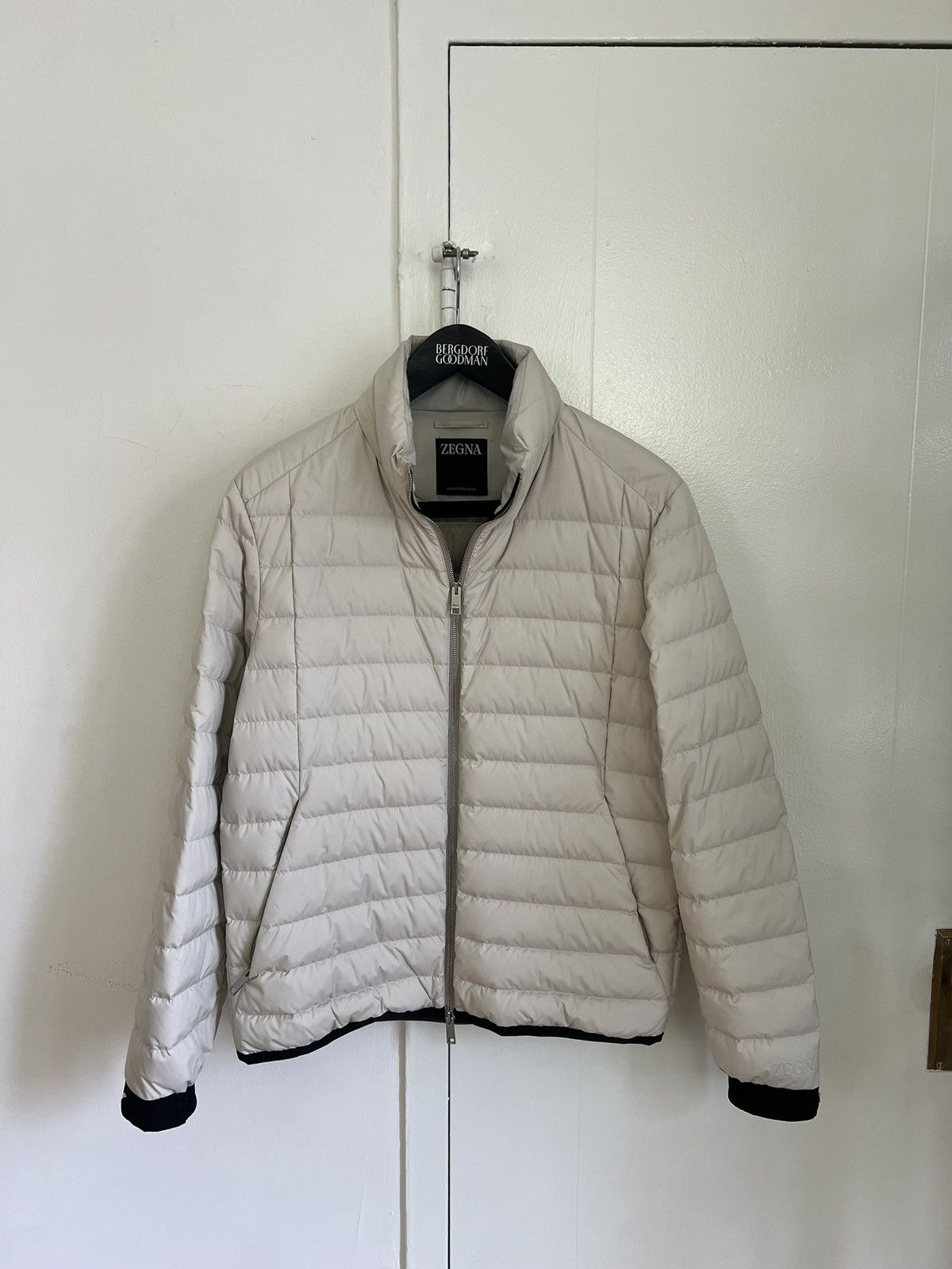 image of Ermenegildo Zegna Zegna Down Jacket in White, Men's (Size Medium)