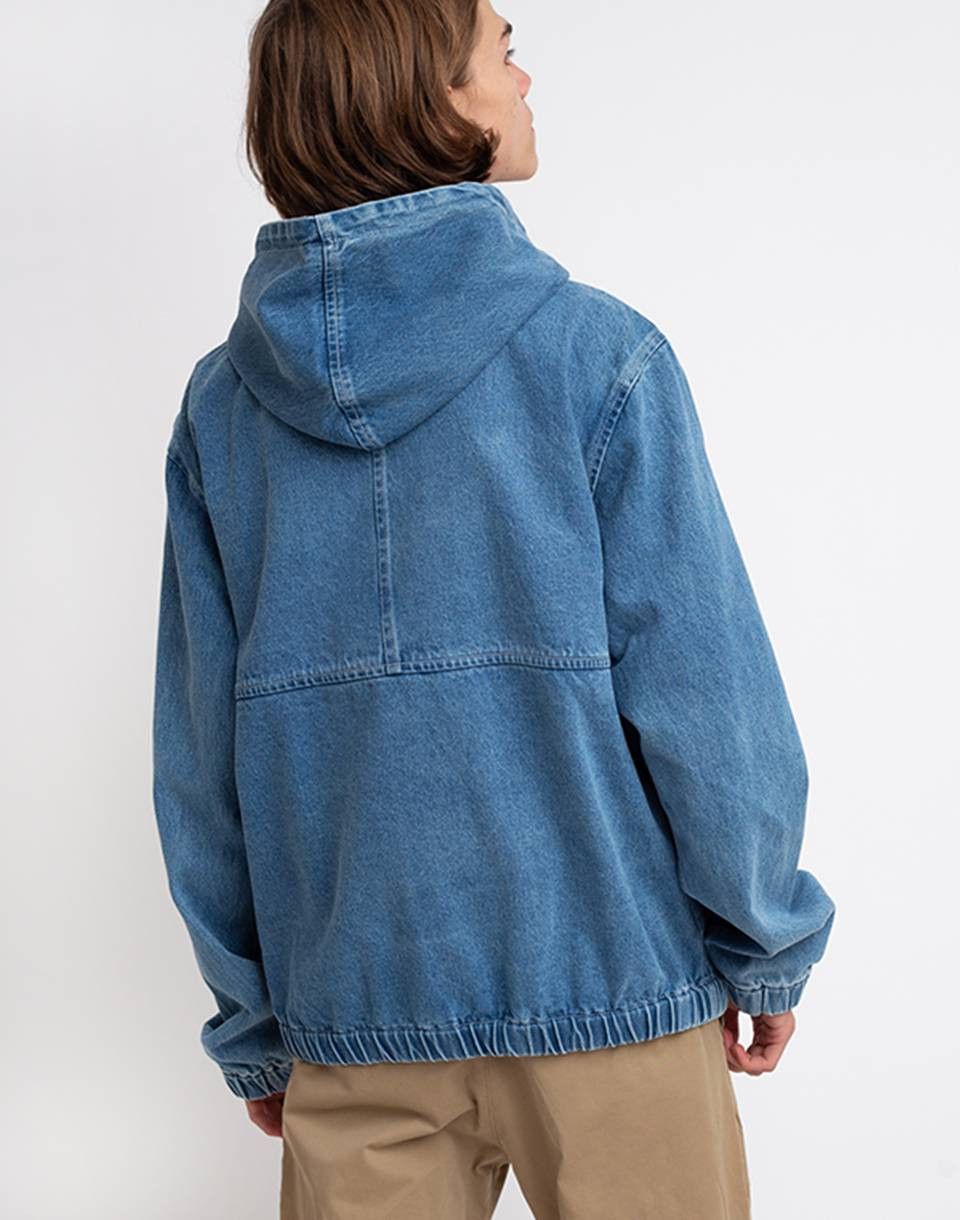 Stussy Denim Hooded Zip Work Jacket Size US XXL / EU 58 / 5 - 5 Thumbnail