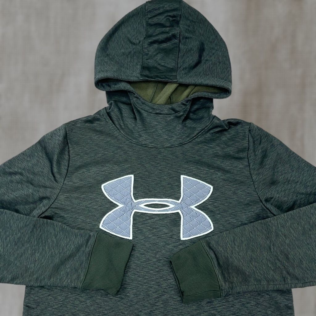 Under Armour Under Armour Hoodie Women Small Green Sweatshirt Pullover Logo All Seasons Breathable Moisture Wicking No N/A Size S / US 4 / IT 40 - 1 Thumbnail