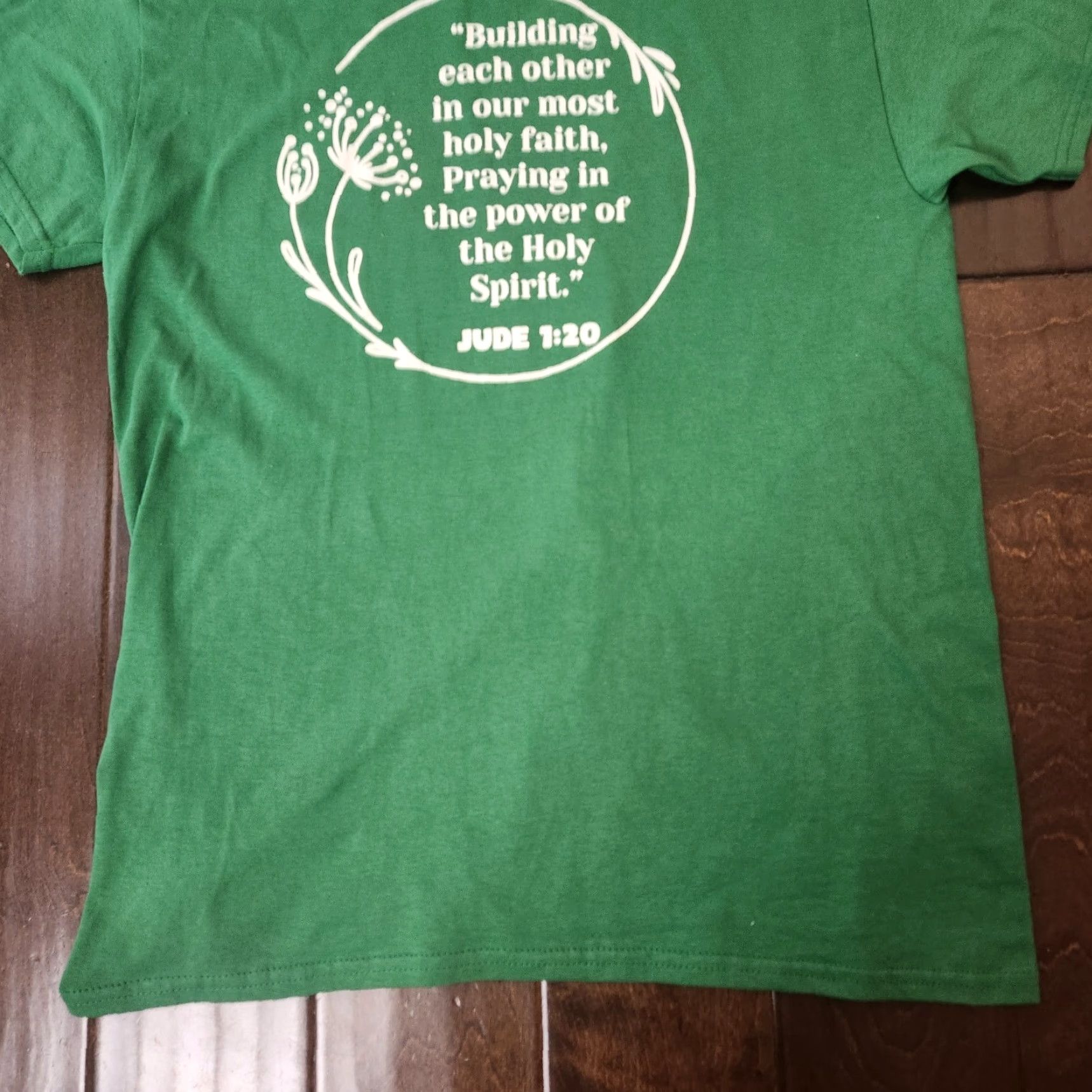 Gildan Gildan T-Shirt Jude 1:20 Green Mens M Short Sleeve Crew Neck Graphic Print Religion Jesus Christ Shirt Size US M / EU 48-50 / 2 - 3 Thumbnail