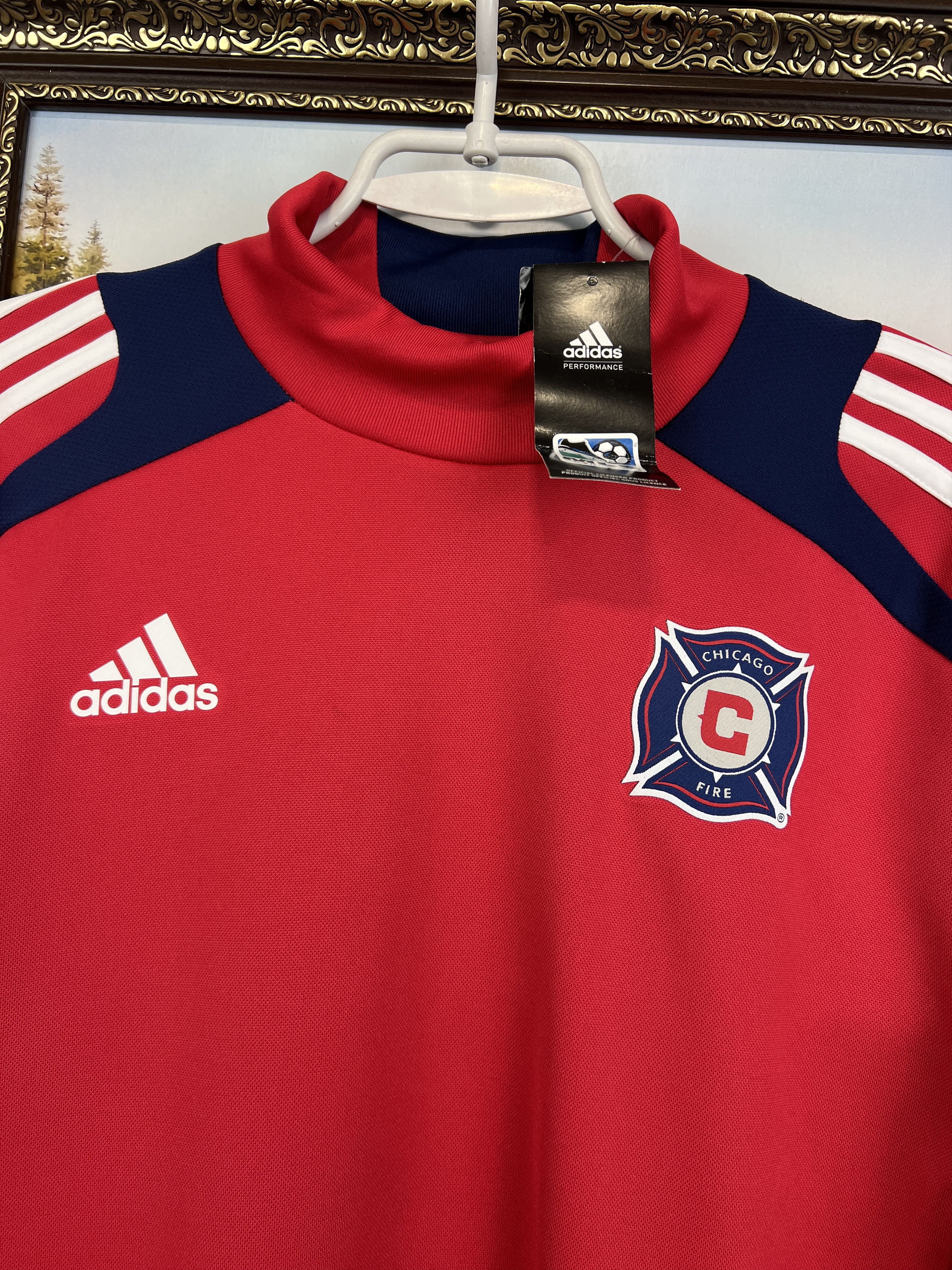 Adidas Chicago Fire Football Sweatshirt Soccer Warm Up Track Top Size US M / EU 48-50 / 2 - 3 Thumbnail