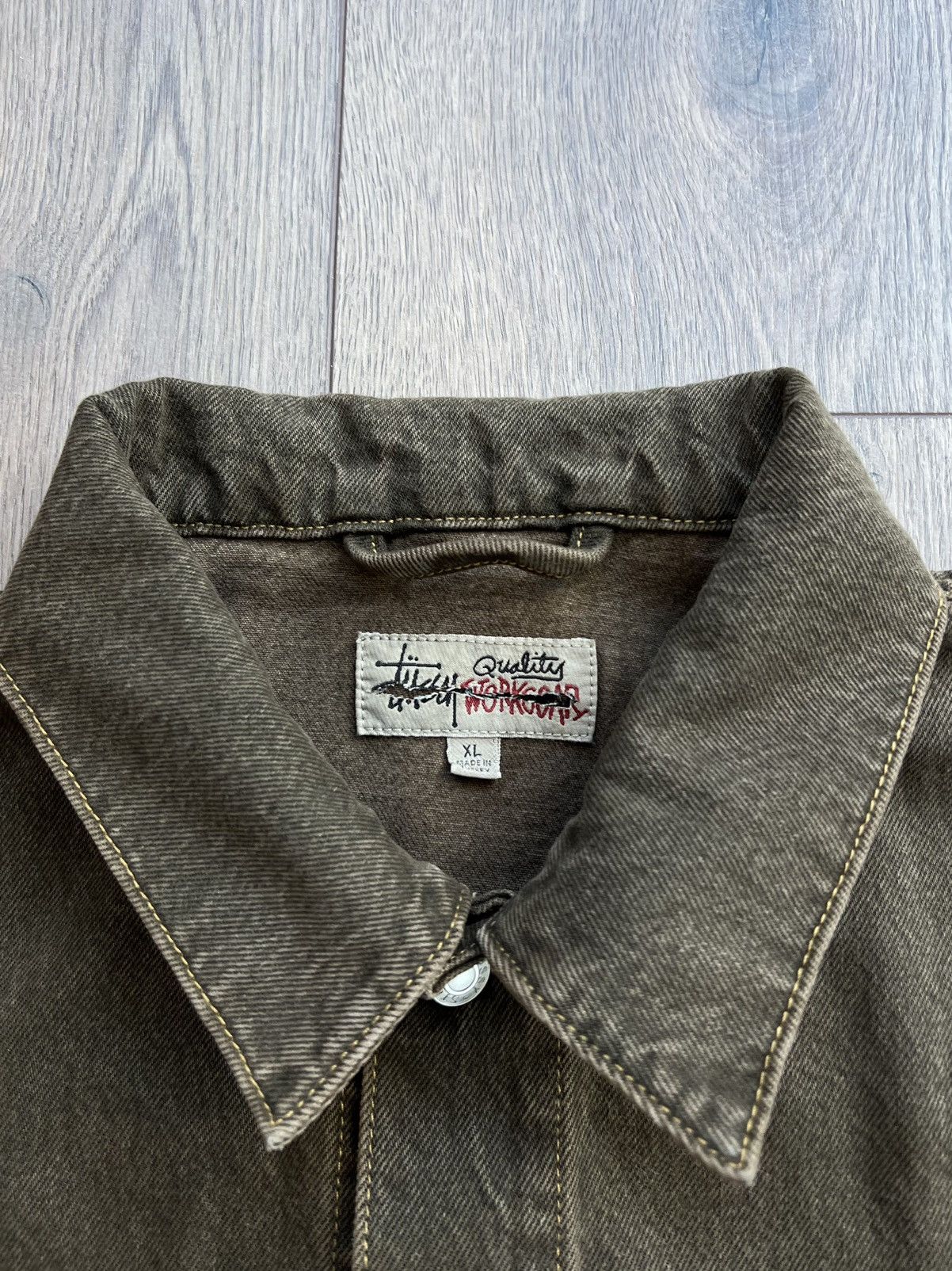 Stussy Stussy Denim Trucker Jacket Brown XL Size US XL / EU 56 / 4 - 3 Thumbnail