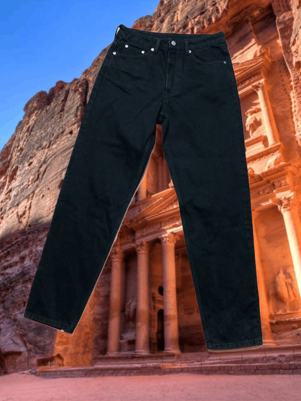 Weekday Vintage black jeans logo Y2K WEEKDAY streetwear Size US 31 - 1 Thumbnail