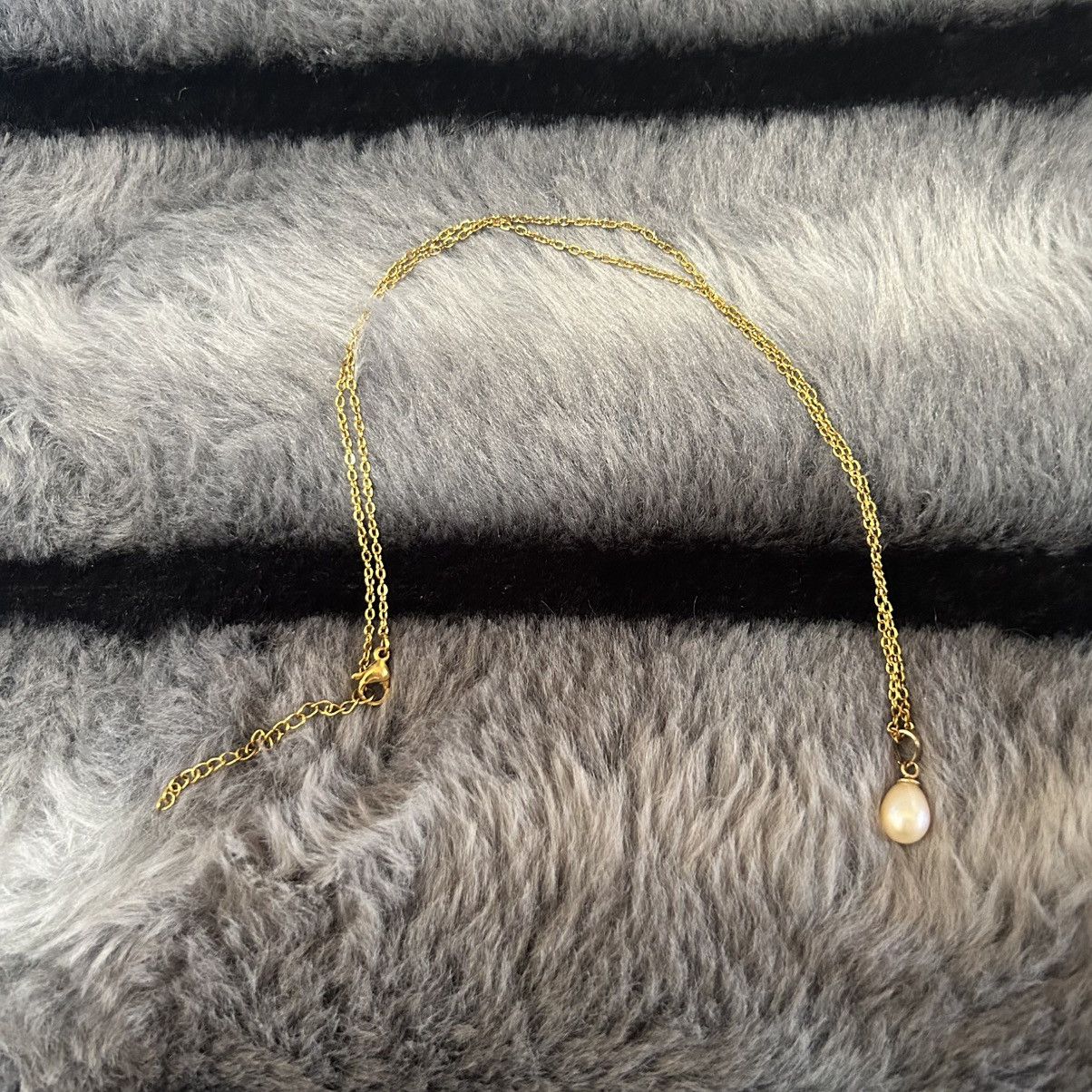 Handmade Handcrafted genuine fresh water pearl pendant necklace Size ONE SIZE - 5 Thumbnail