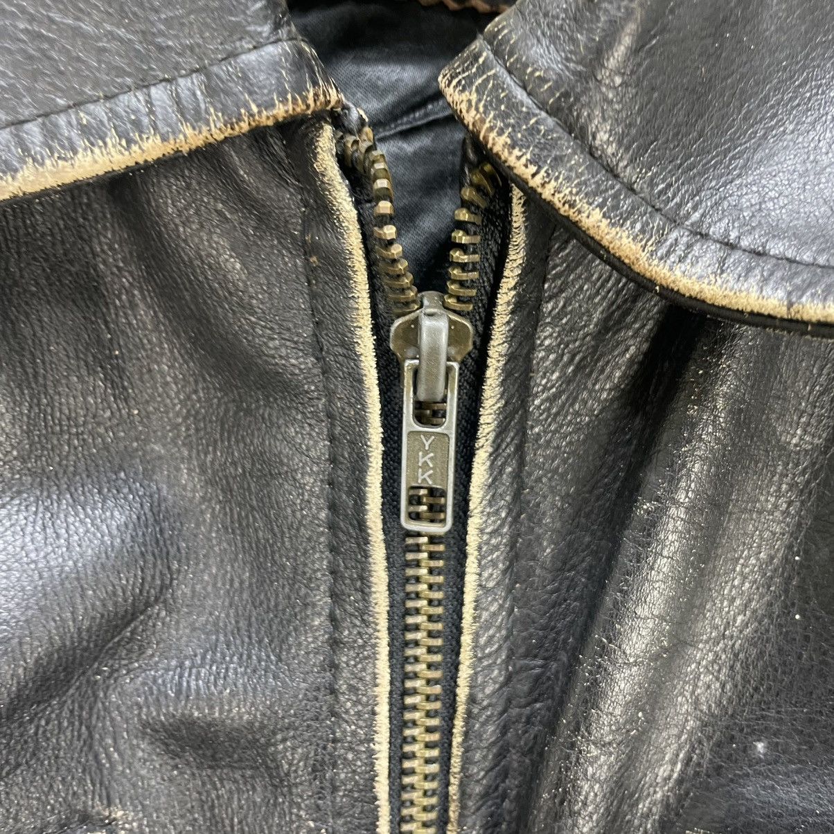 Gear for Sports × Genuine Leather 💥Vintage Jai Alai Genuine Leather Biker Cafe Racer Jacket Size US M / EU 48-50 / 2 - 8 Thumbnail