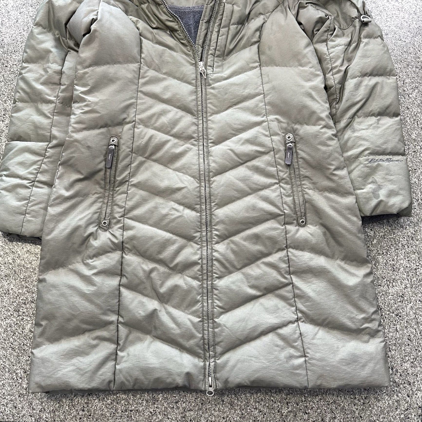 Eddie Bauer Eddie Bauer Down Parka Jacket Womens M Green Full Zip Winter Coat Size M / US 6-8 / IT 42-44 - 3 Thumbnail