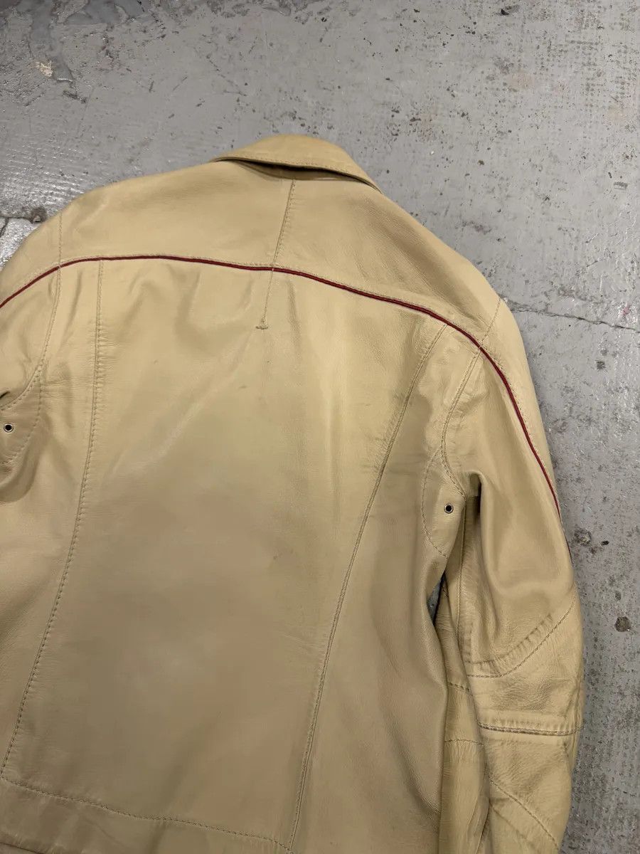 Prada 2000s Prada Creamy White Biker Leather Jacket Size S / US 4 / IT 40 - 8 Thumbnail