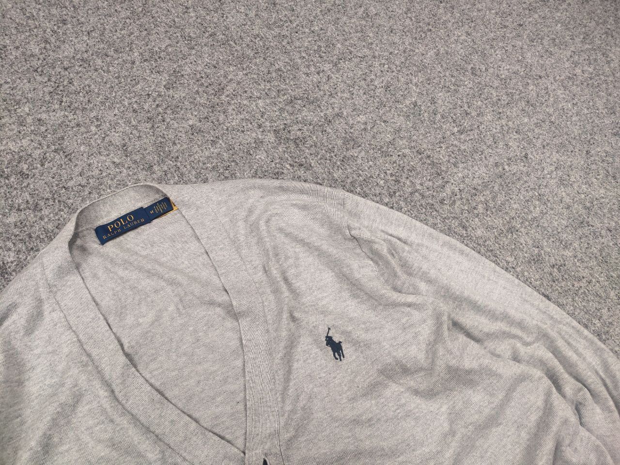 Polo Ralph Lauren Polo Ralph Lauren cotton Light Gray cardigan Sweater Vintage Size US M / EU 48-50 / 2 - 6 Thumbnail