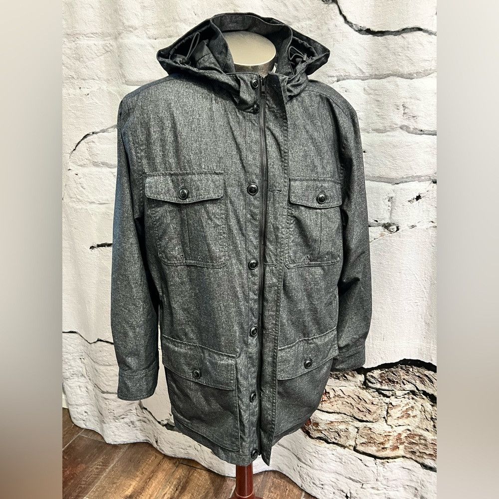 Outerknown OUTERKNOWN The Journey Black Grey Nylon Zip Up Button Up Ho Size US L / EU 52-54 / 3 - 1 Thumbnail