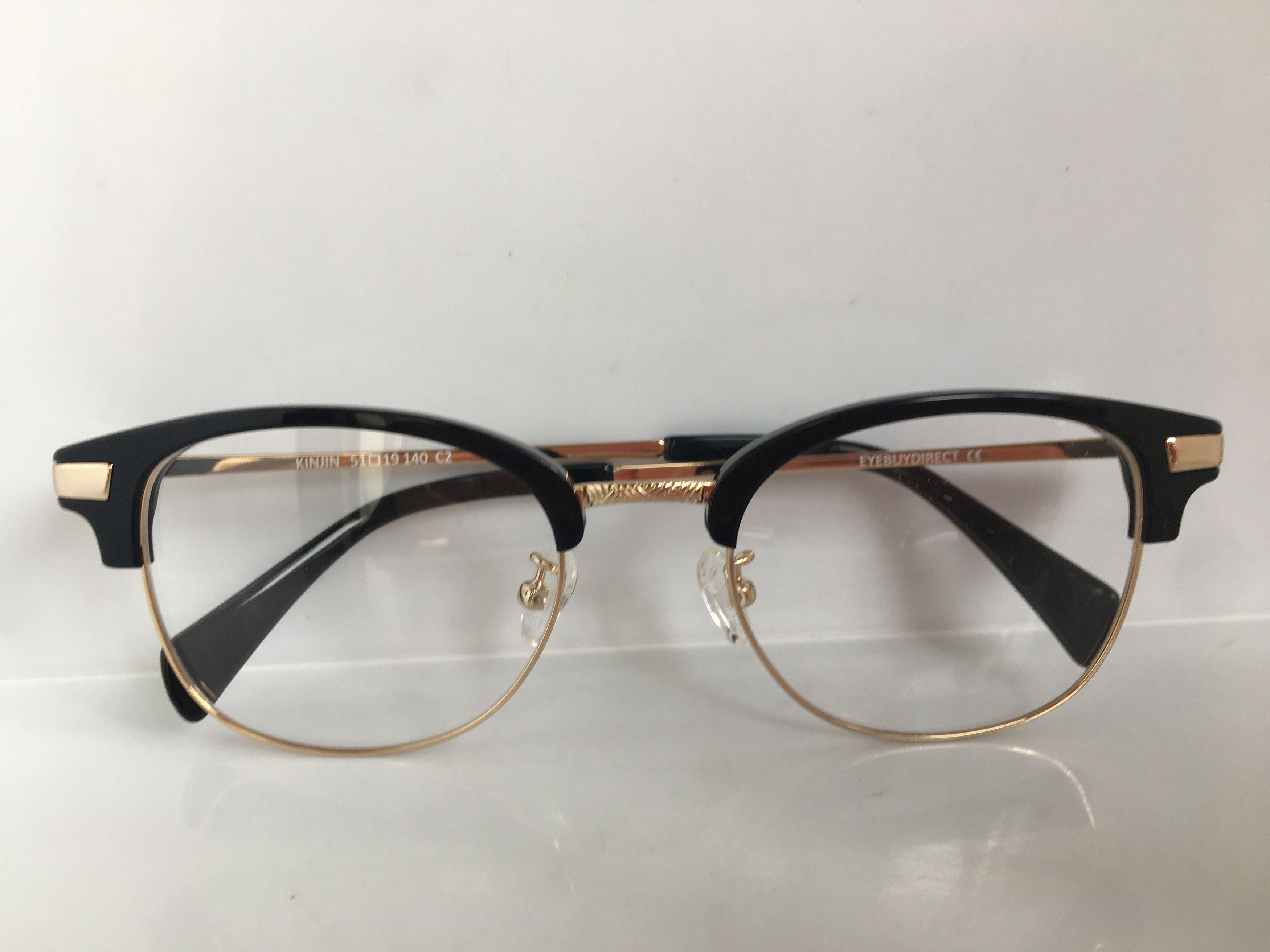 Other Eyebuydirect Malcolm X Black Gold Eyeglasses Frame Size ONE SIZE - 6 Thumbnail