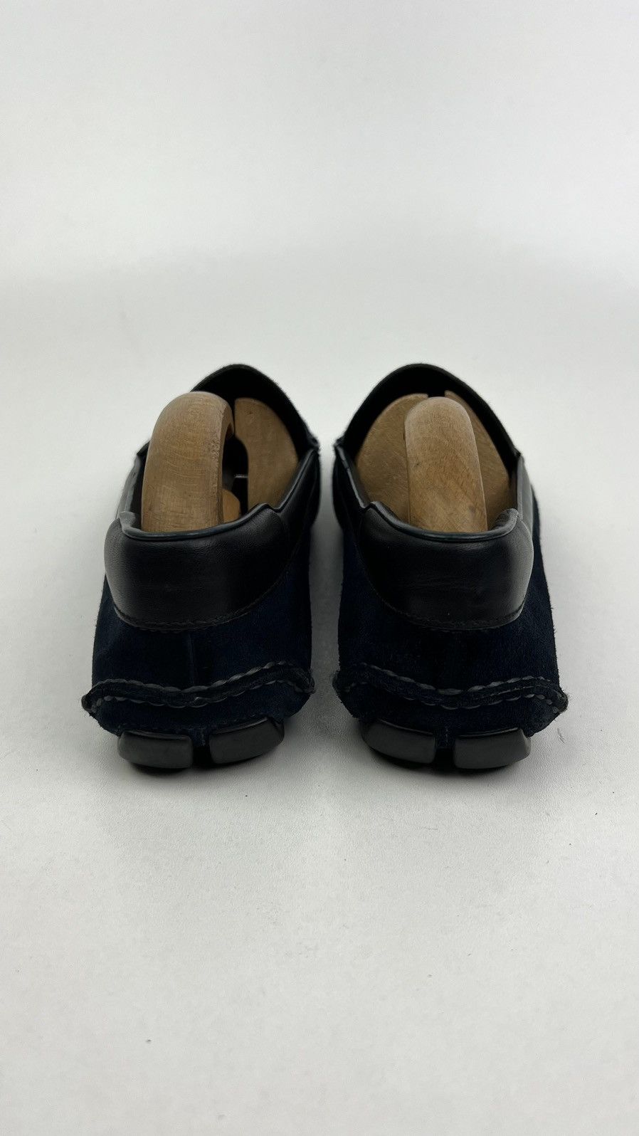 Prada PRADA Loafers Suede Penny Shoes Logo Dark Blue Men’s 2DD116 Size US 8 / EU 41 - 8 Thumbnail