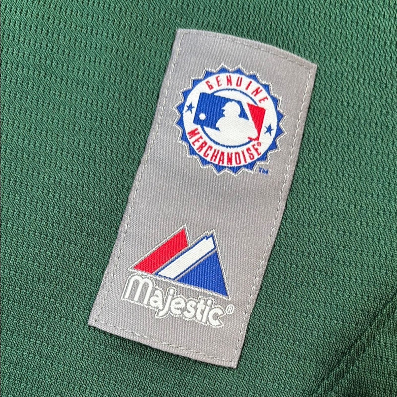 Majestic Medium Vintage Oakland A's Athletics Jersey Green/Yellow Size US M / EU 48-50 / 2 - 5 Thumbnail