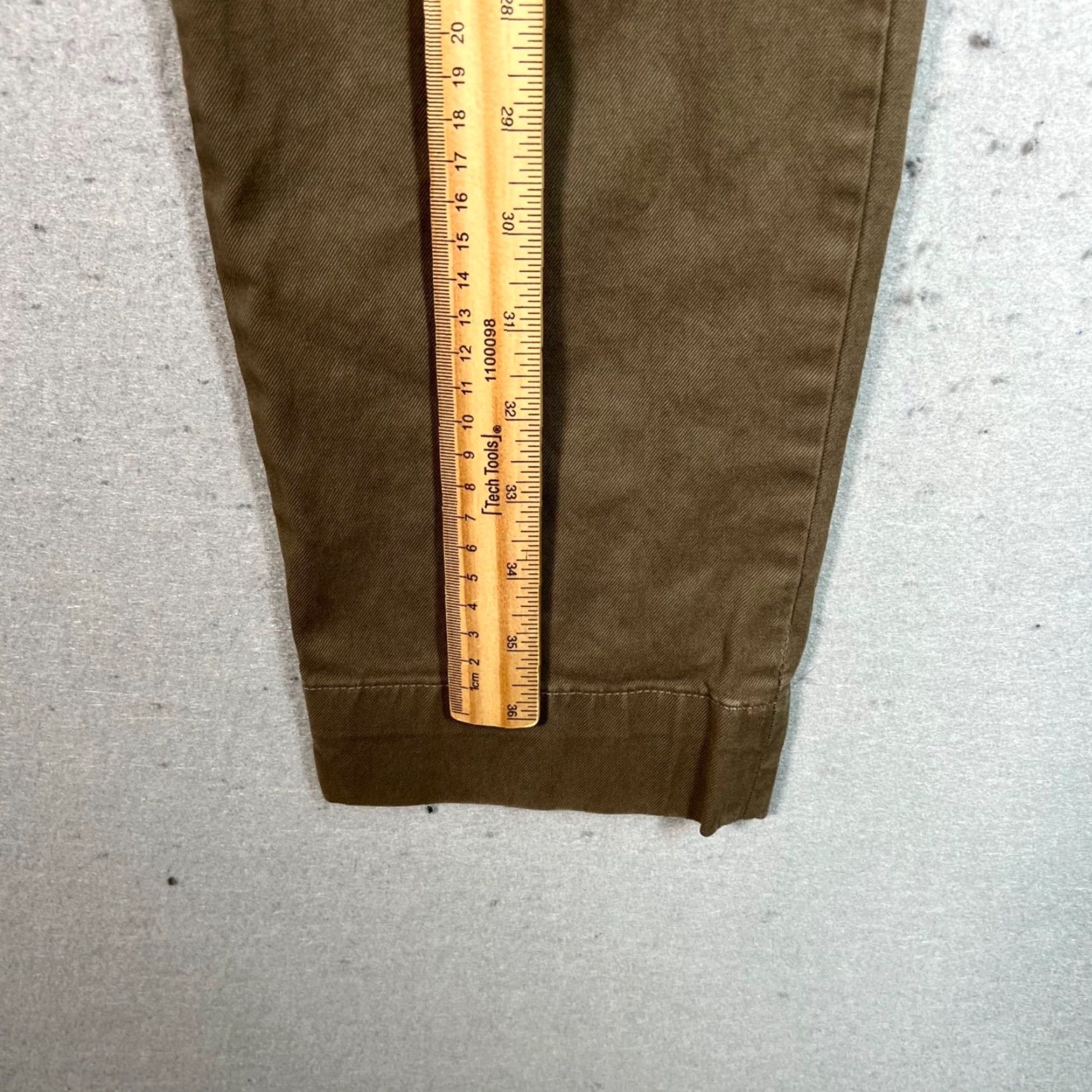 Frame FRAME Womens Olive Green High-Waisted Paperbag Tapered Pants 26 Size 26" / US 2 / IT 38 - 6 Thumbnail
