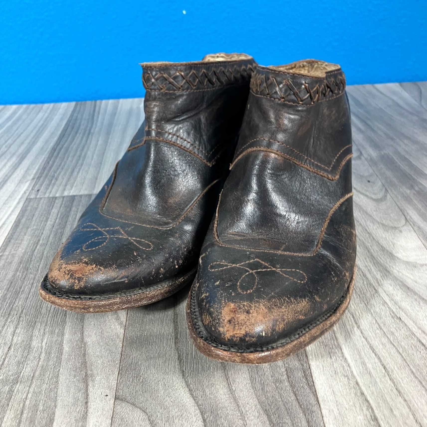 FREEBIRD Freebird By Steven Prisn Mules Brown Leather Slip On Block Heel 9 Women Casual Shoes Size US 9 / IT 39 - 2 Thumbnail