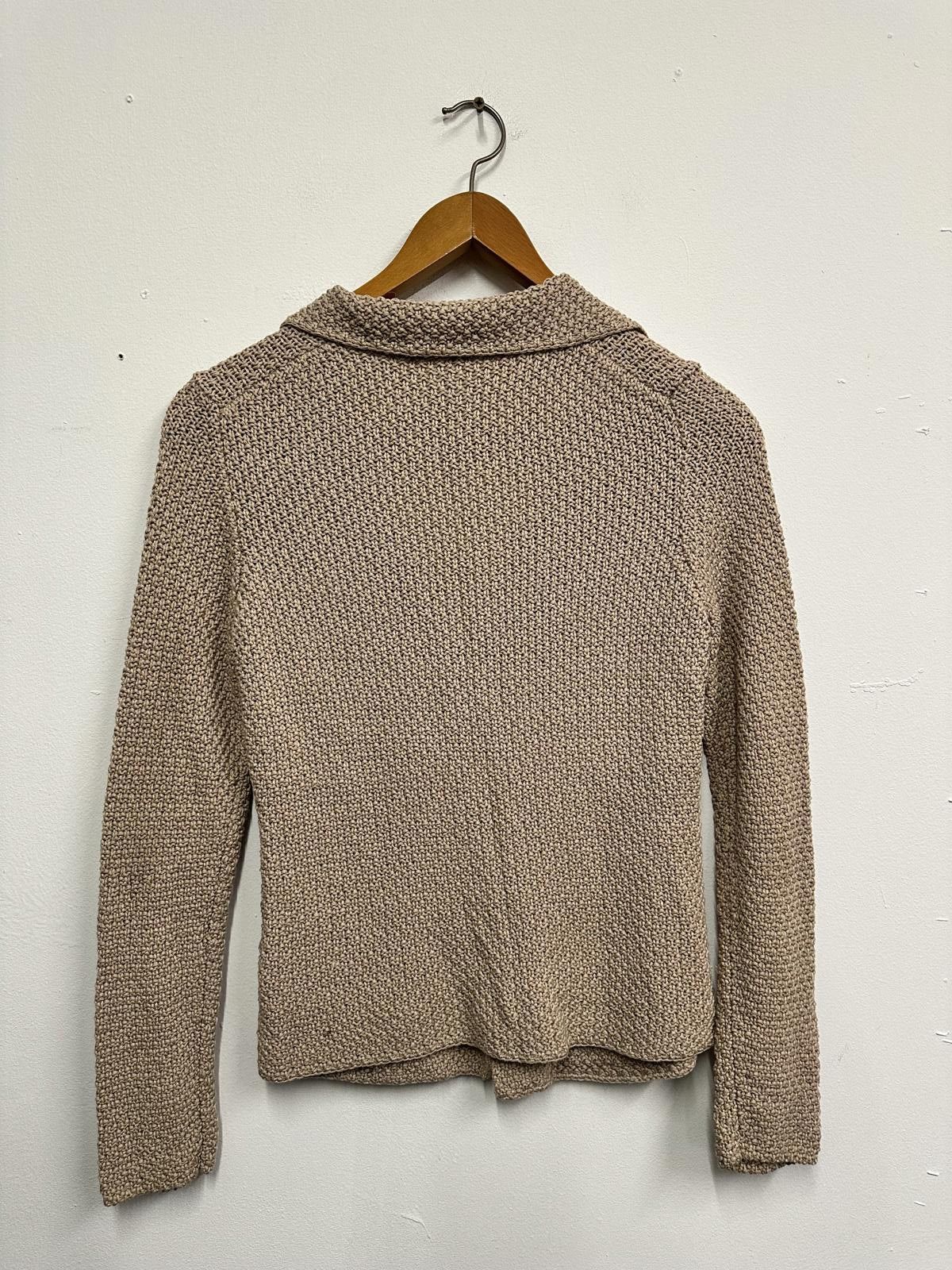 Boden Boden Beige Textured Knit Button-Up Cardigan Size M / US 6-8 / IT 42-44 - 2 Thumbnail