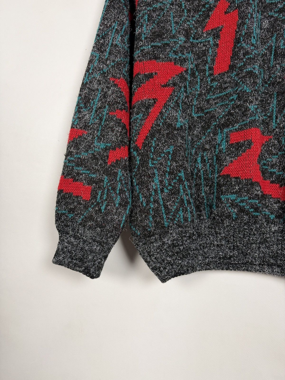 Vintage Mr. Rodia Vintage Crew Sweater Lightning Pattern Pullover Size US S / EU 44-46 / 1 - 4 Thumbnail
