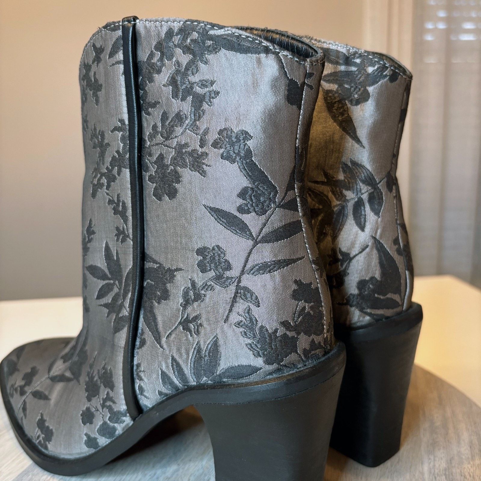 Free People Free People Barclay EU 41 Floral Jacquard Ankle Boots Sz 11 Size US 11 / IT 41 - 5 Thumbnail