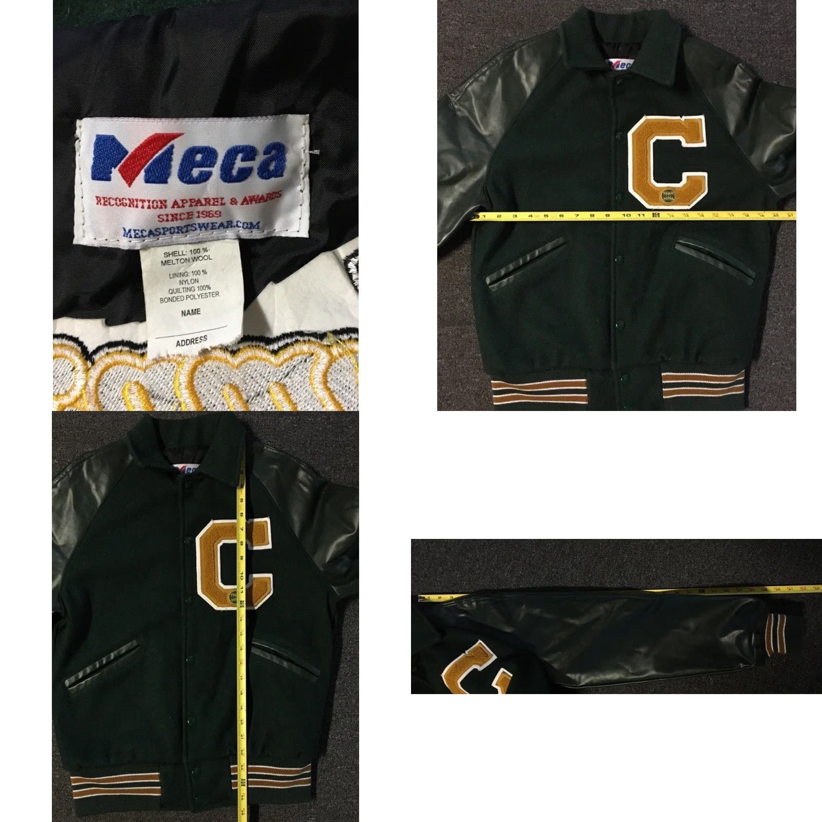 Vintage Vtg 90s Varsity Letterman Jacket S USA School Track Football PE Grunge 80s Size US S / EU 44-46 / 1 - 9 Thumbnail