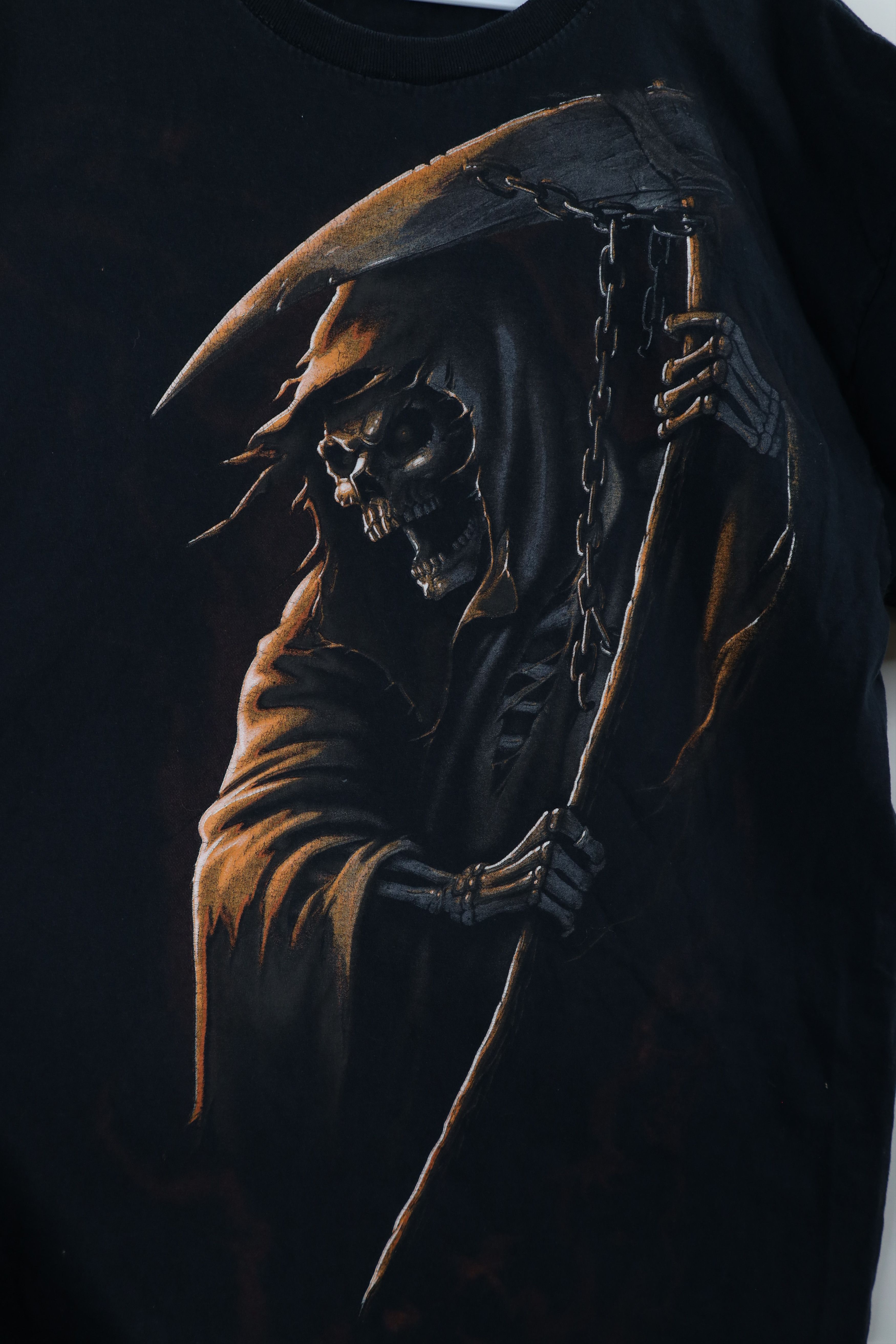 Vintage Vintage Y2K Streetwear Grim Reaper UFC MMA T-Shirt Black Size US XL / EU 56 / 4 - 4 Thumbnail
