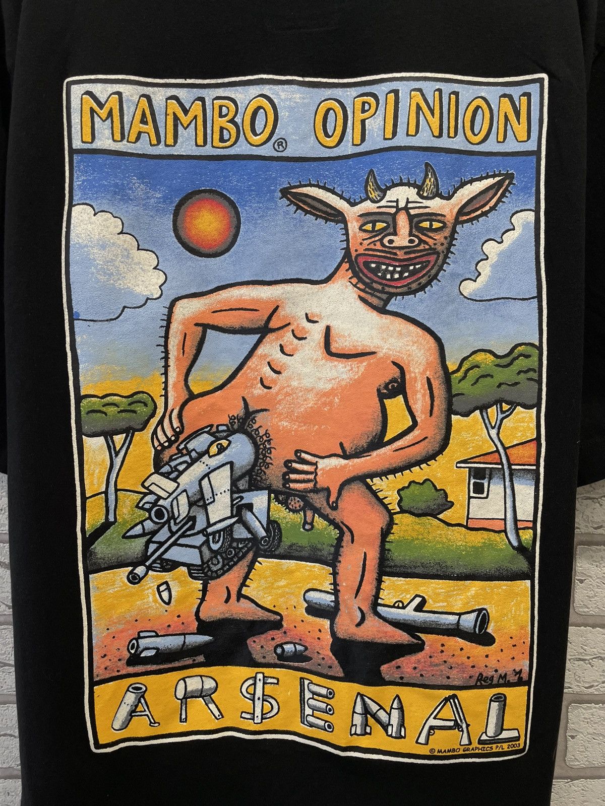 Mambo × Vintage RARE Vintage Mambo Opinion Arsenal 2003 Big Logo T shirt Tee Size US L / EU 52-54 / 3 - 13 Thumbnail
