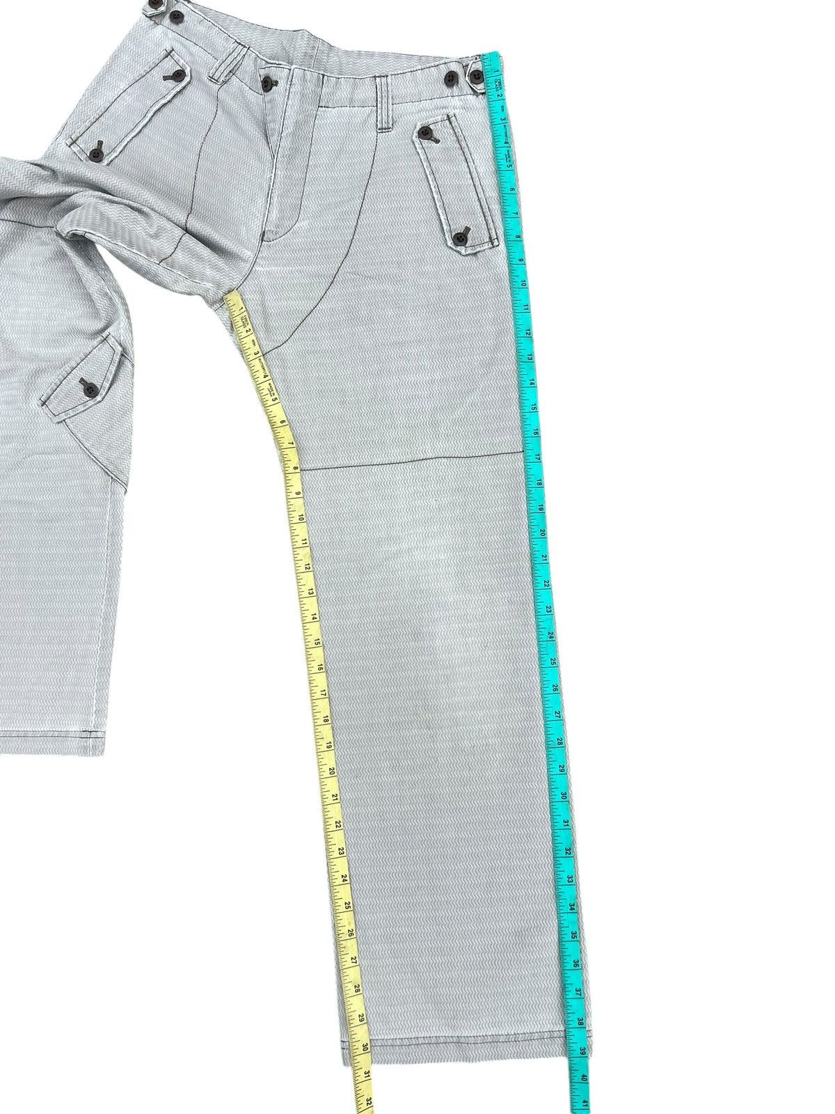 Katharine Hamnett London Distressed Striped Cargo Trouser Pant Size US 31 - 5 Thumbnail