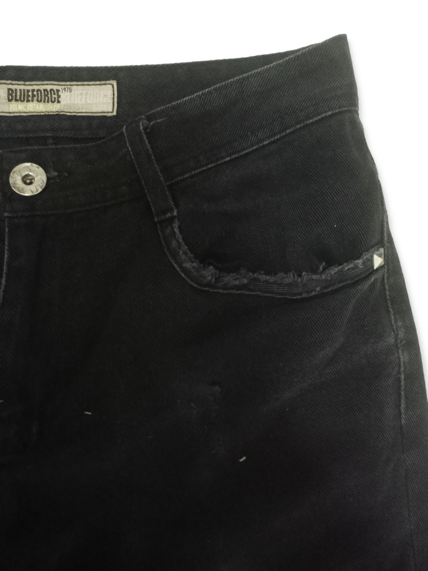 Japanese Brand Vintage Japanese Brand Studded Black Loose Jeans 28x29 Size US 28 / EU 44 - 5 Thumbnail