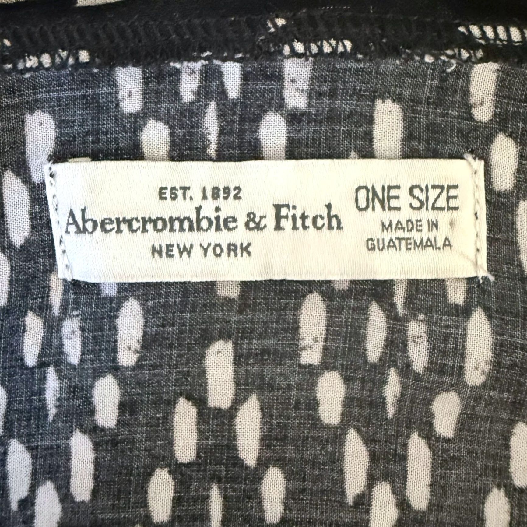 Abercrombie & Fitch VINTAGE Abercrombie & Fitch Women’s Kimono Shawl Boho Tassel Fringe Black White One Size Summer Casual Size ONE SIZE - 7 Thumbnail