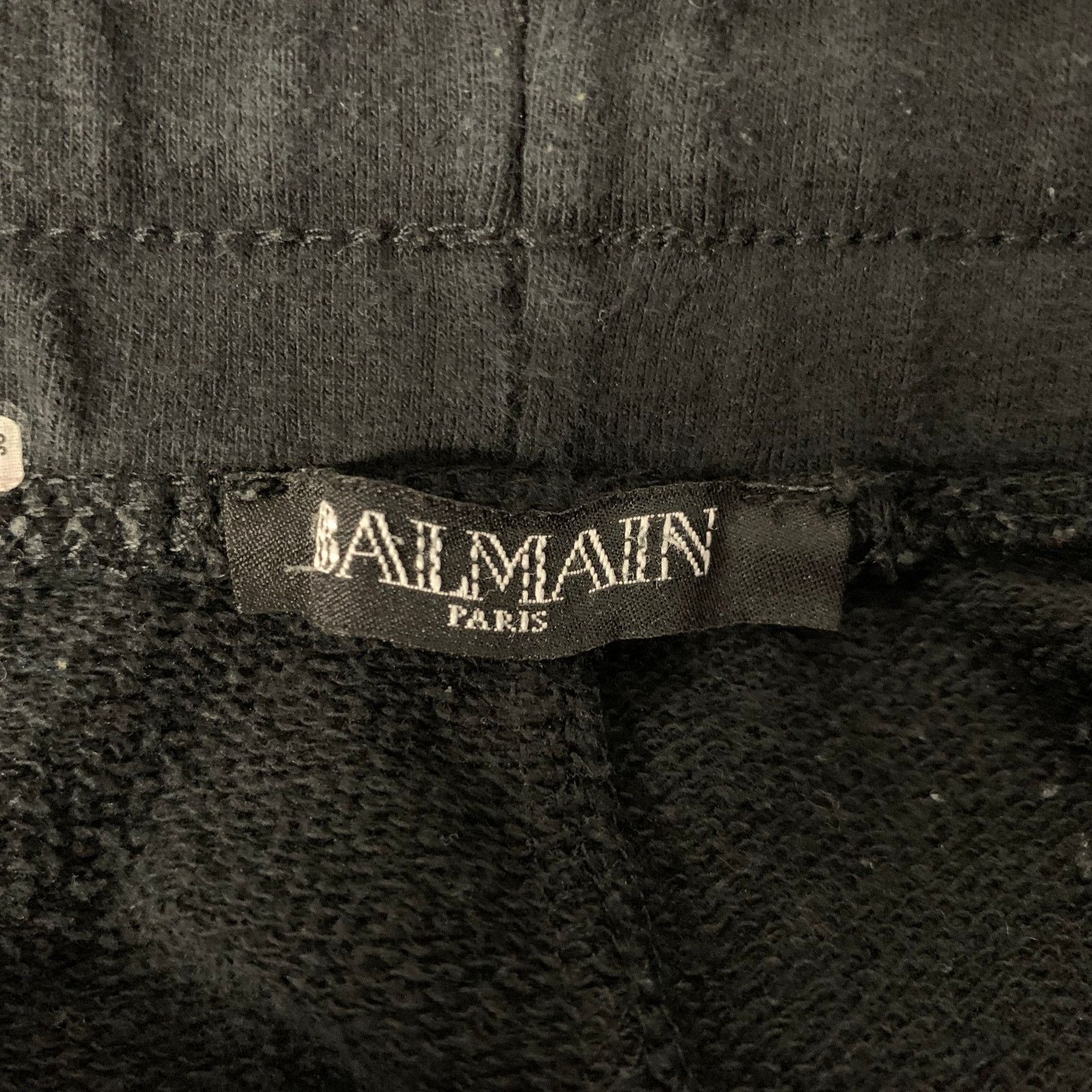 Balmain BALMAIN Size M Black Cotton Solid Joggers Casual Pants Size US 31 - 4 Thumbnail