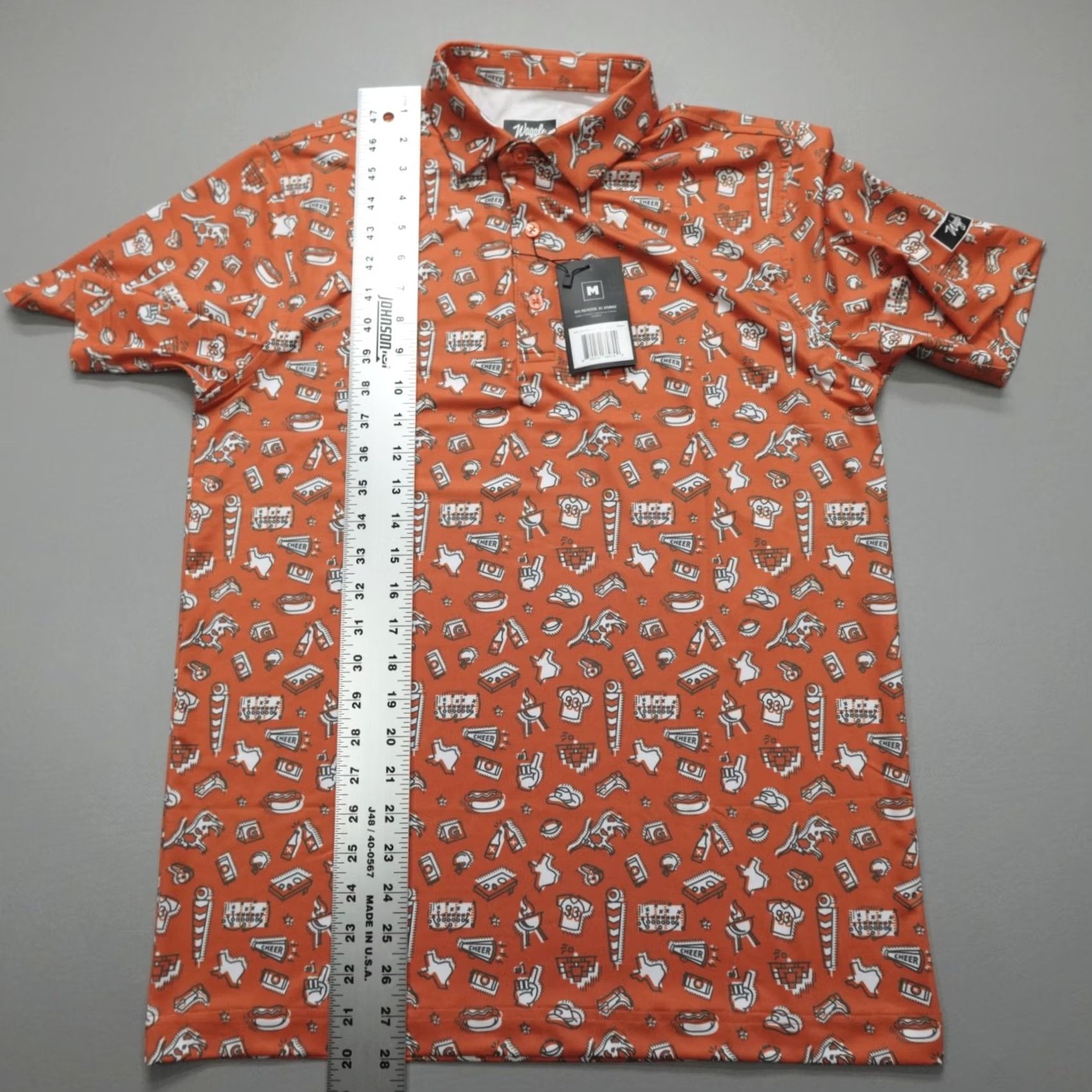 Vintage Waggle Golf Performance Polo Shirt Texas Game Day Men's M Polo Shirt Orange Golf + Texas + Waggle + Men's M Size US M / EU 48-50 / 2 - 7 Thumbnail