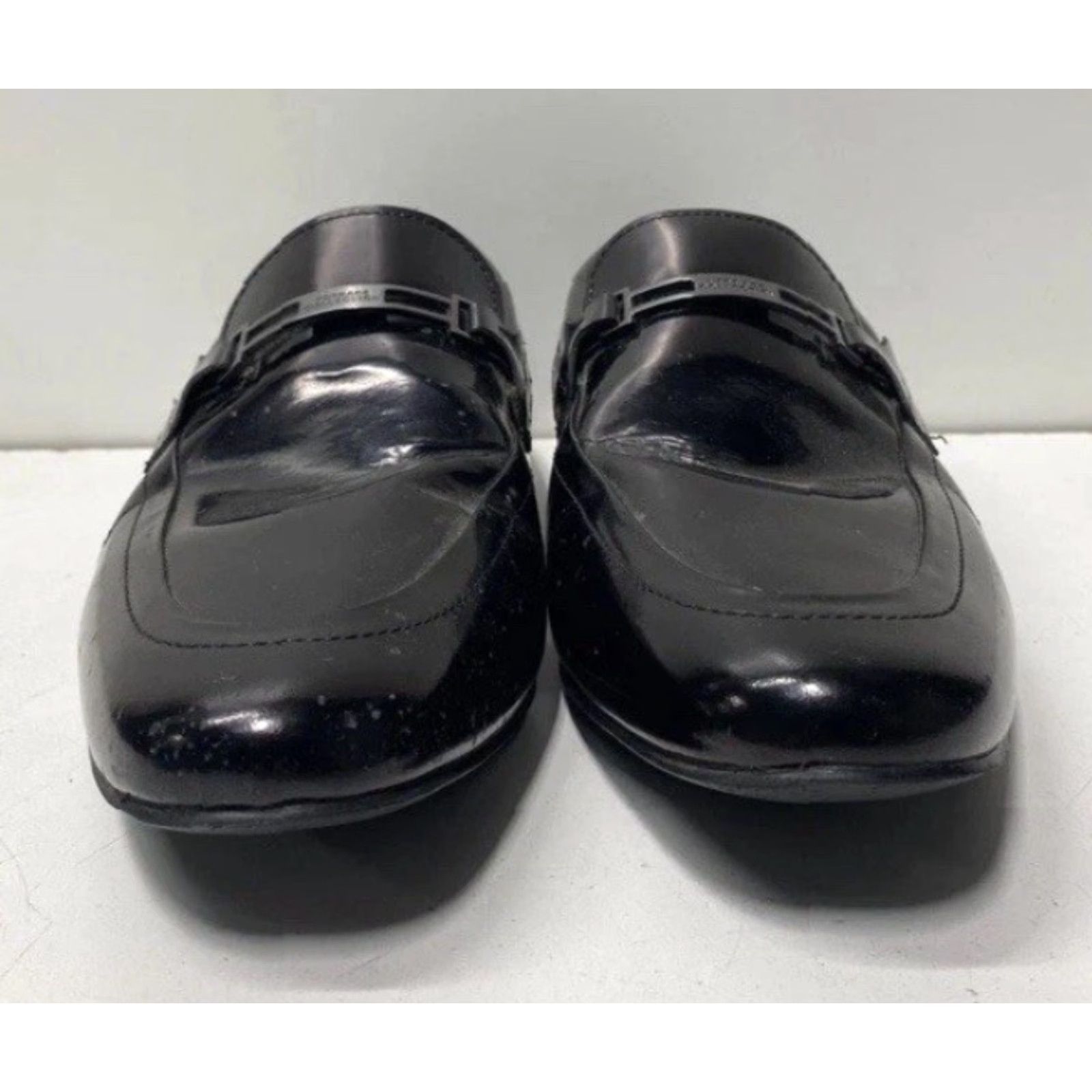 Versace Versace Collection Shiny Black Leather Loafer DressShoes Men 10 Casual Italy Leather Men’s Shoes Size L / US 10 / IT 46 - 2 Thumbnail