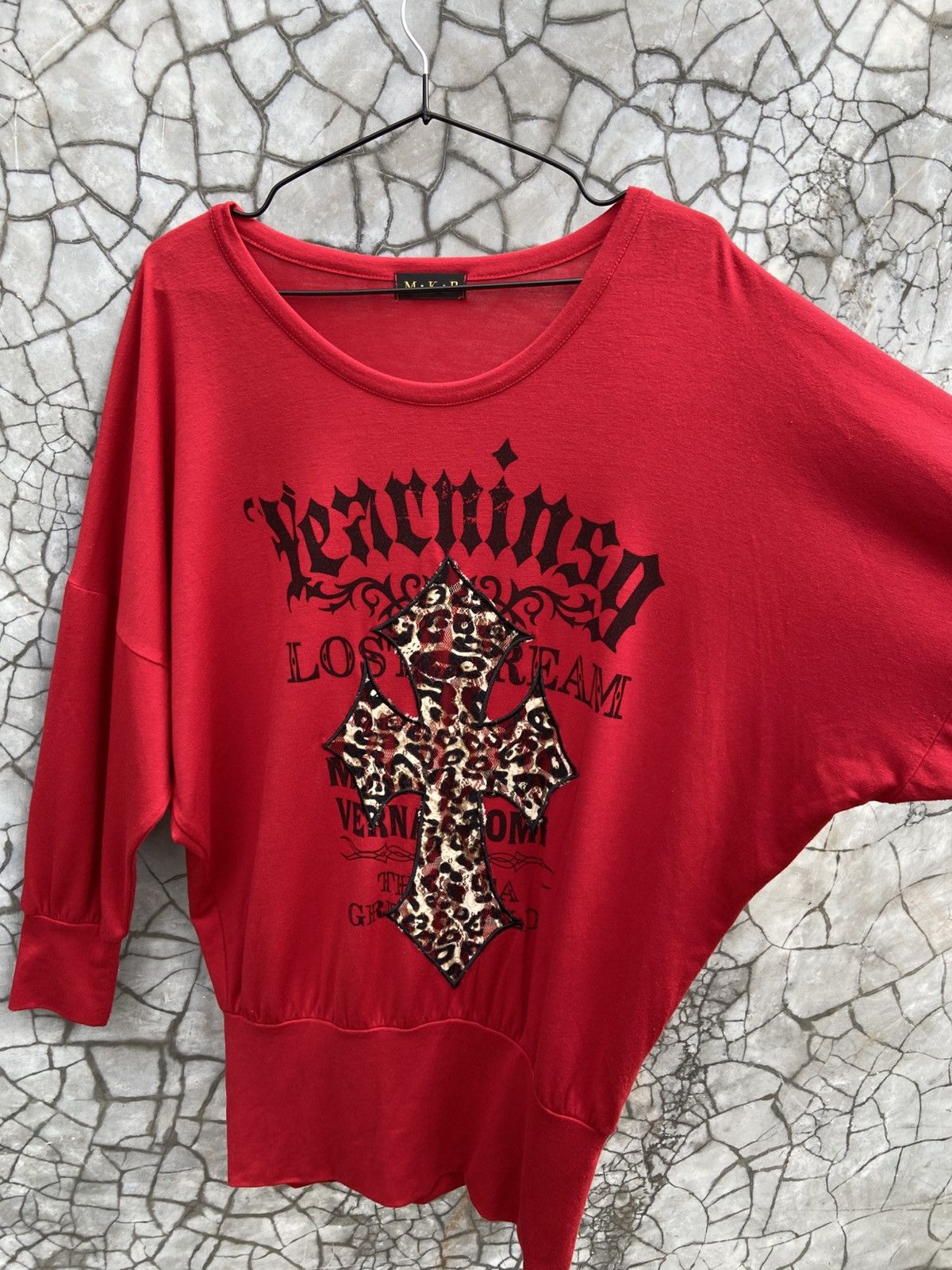 If Six Was Nine × Japanese Brand × Le Grande Bleu (L.G.B.) M.K.R Poem CH Cross Gothic Punk Rock Leopard Longsleeve Size M / US 6-8 / IT 42-44 - 5 Thumbnail