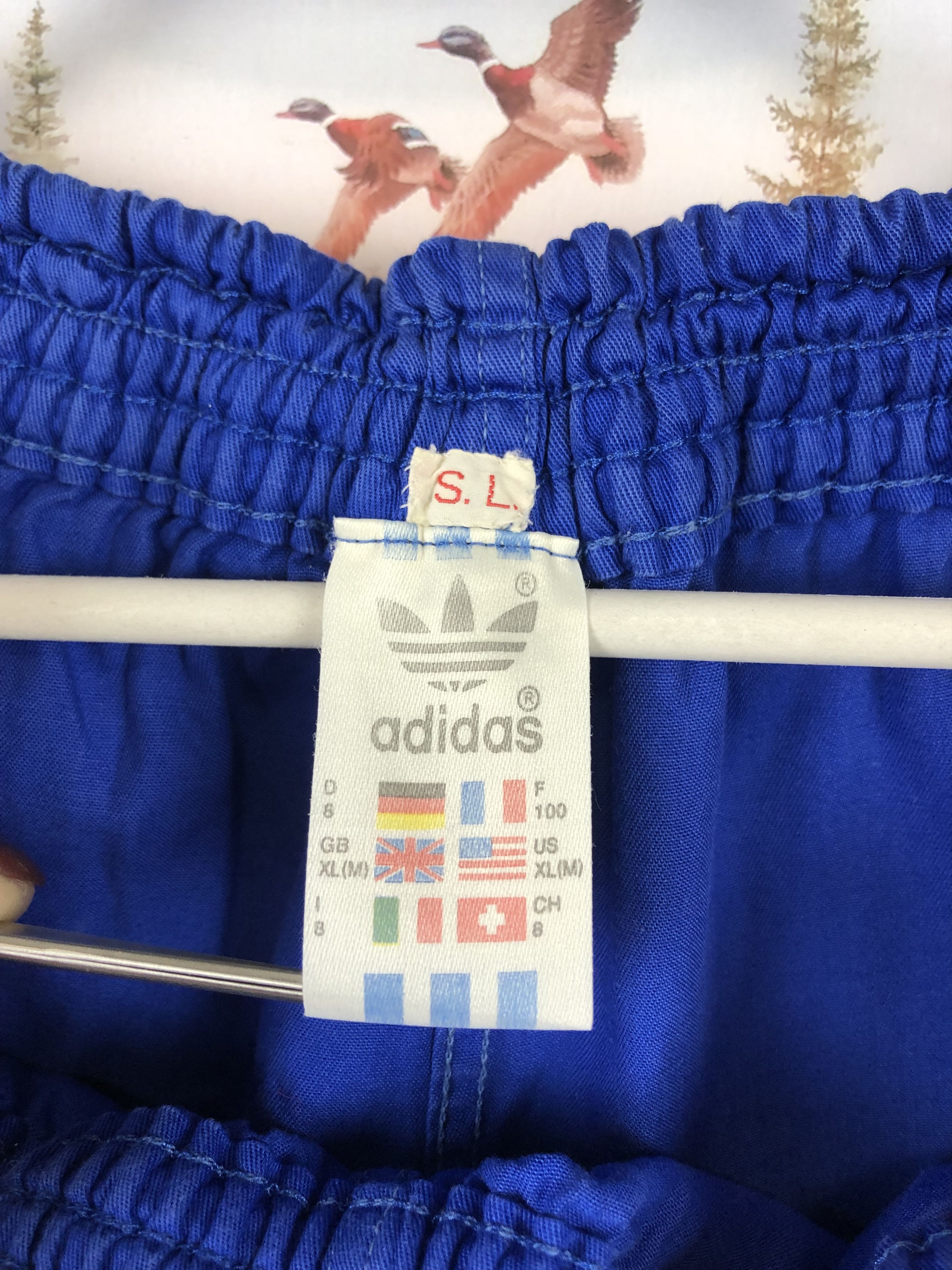 Vintage 90's Adidas Nylon Shorts Rare Blue Run Hype