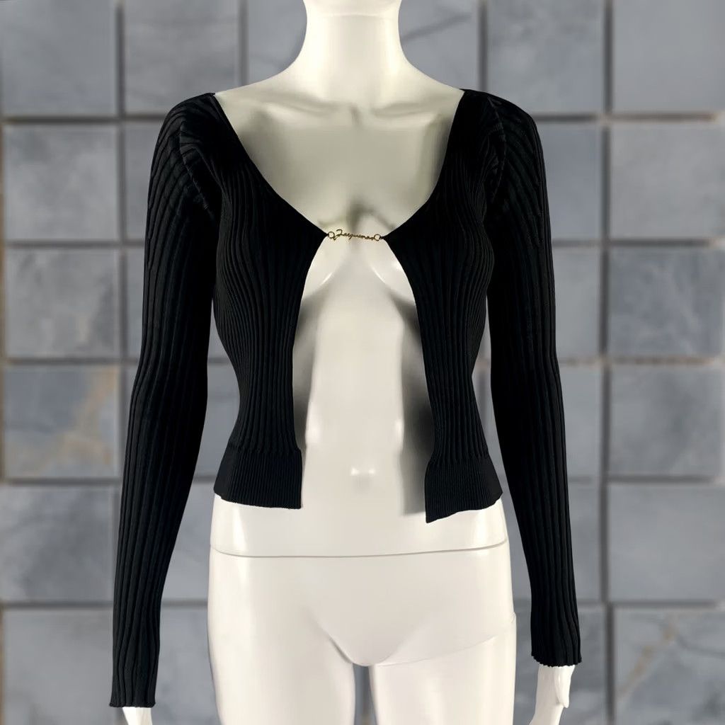 Jacquemus JACQUEMUS Casual Top Size 2 Black Long Sleeve Viscose / Polyamide Size XS / US 0-2 / IT 36-38 - 1 Thumbnail