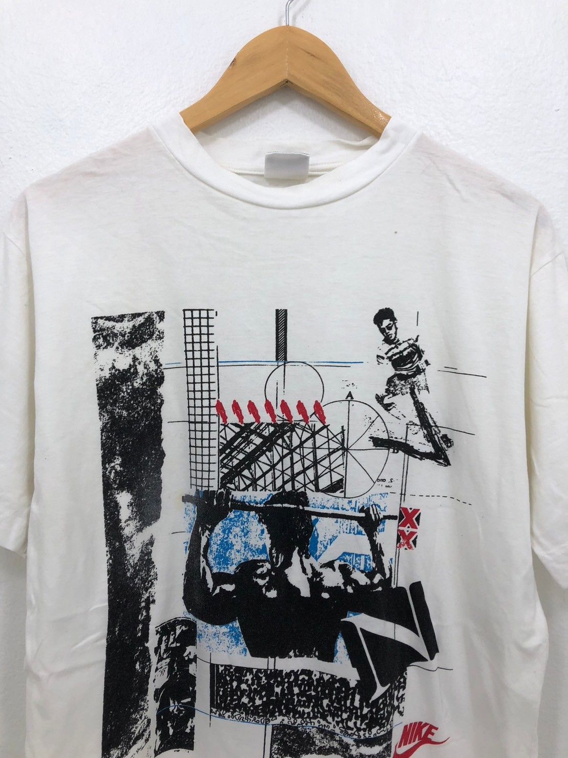 Nike × Vintage Vintage 90's NIKE Big Graphic shirt wts01 Size US M / EU 48-50 / 2 - 1 Thumbnail