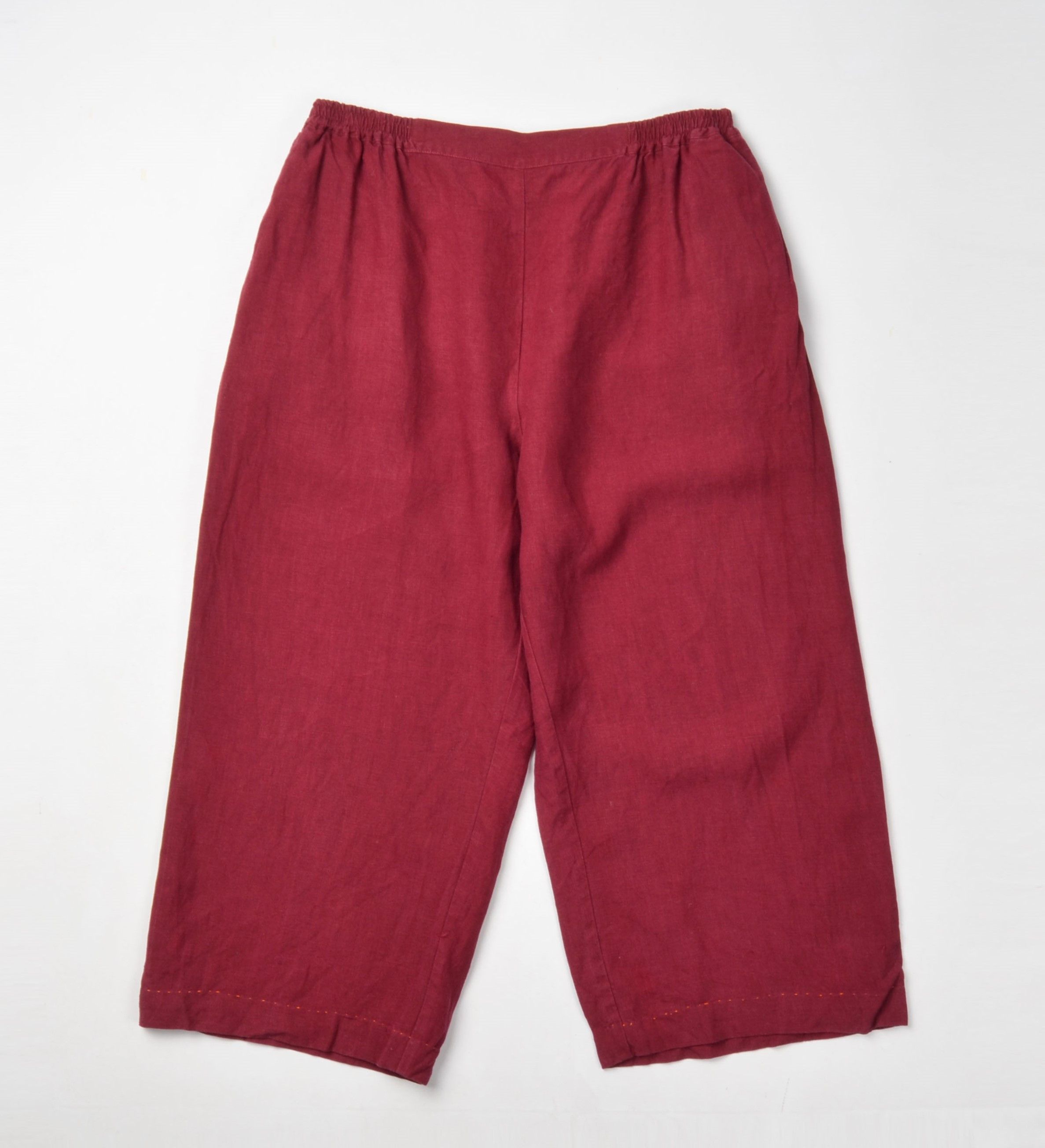 Designer × eskandar Eskandar 100% Linen Wide Leg Elastic Waist Culottes Pants Size 31" - 1 Thumbnail