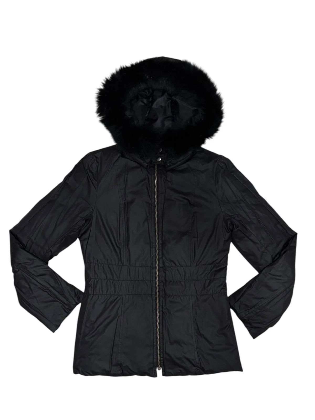 Other Japanese brand black faux fur hood thin jacket Size S / US 4 / IT 40 - 3 Thumbnail