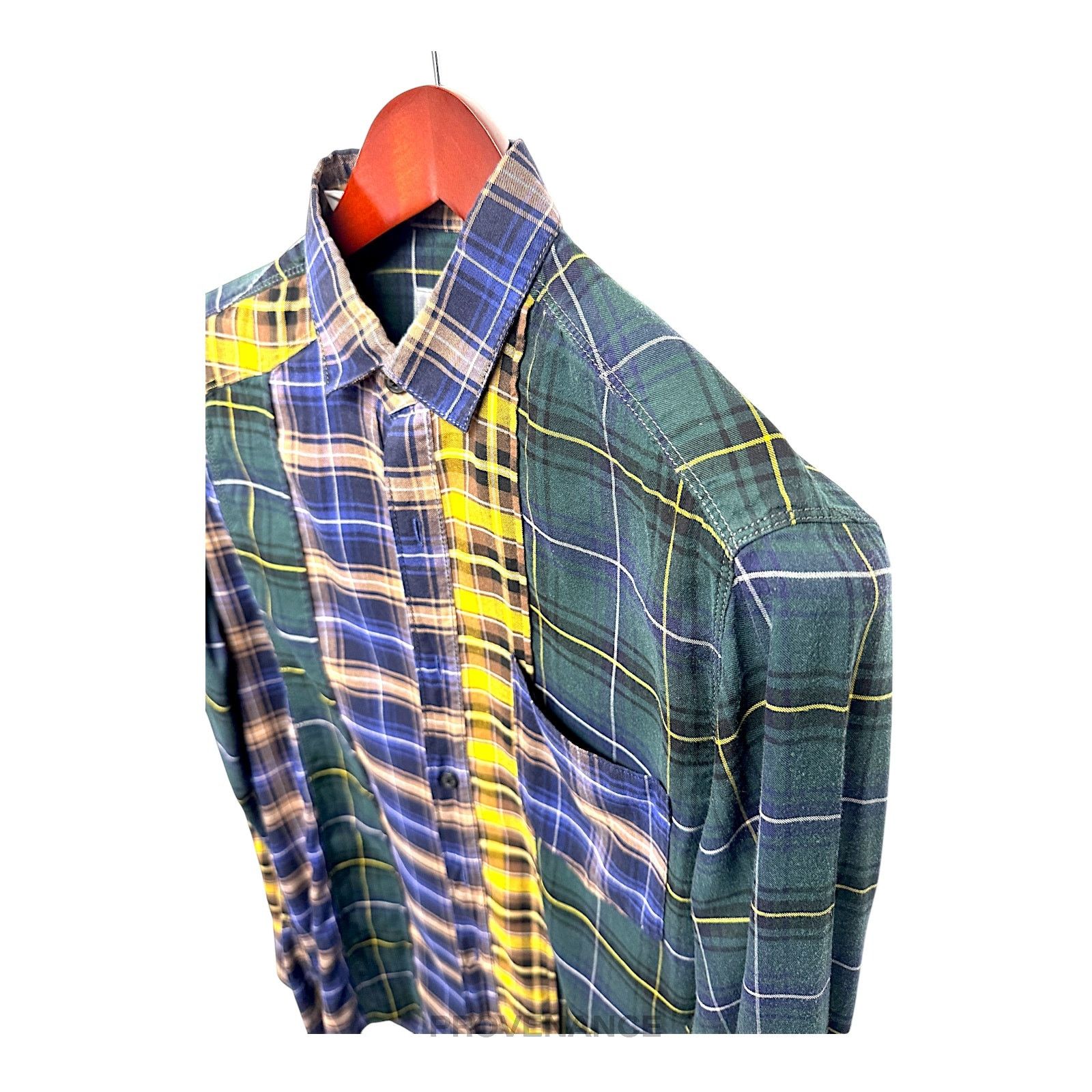 Lanvin 🔴 Lanvin Patchwork Flannel Shirt - Multicolor Plaid 37 14.5 Size US XS / EU 42 / 0 - 3 Thumbnail