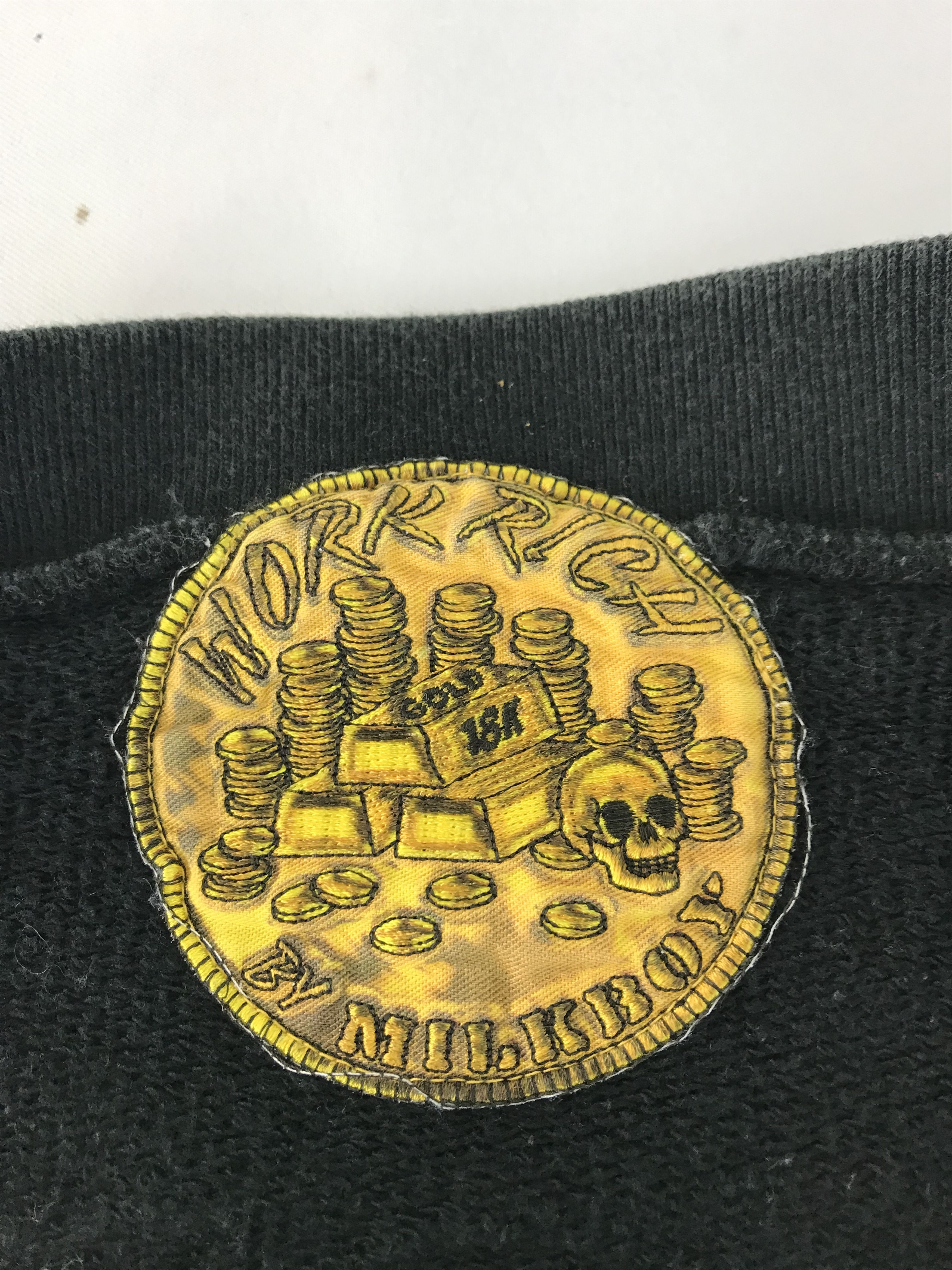 Japanese Brand Milk Boys Japan Work Rich Gold 18k Big Logo Design Pull Over Size US S / EU 44-46 / 1 - 5 Thumbnail