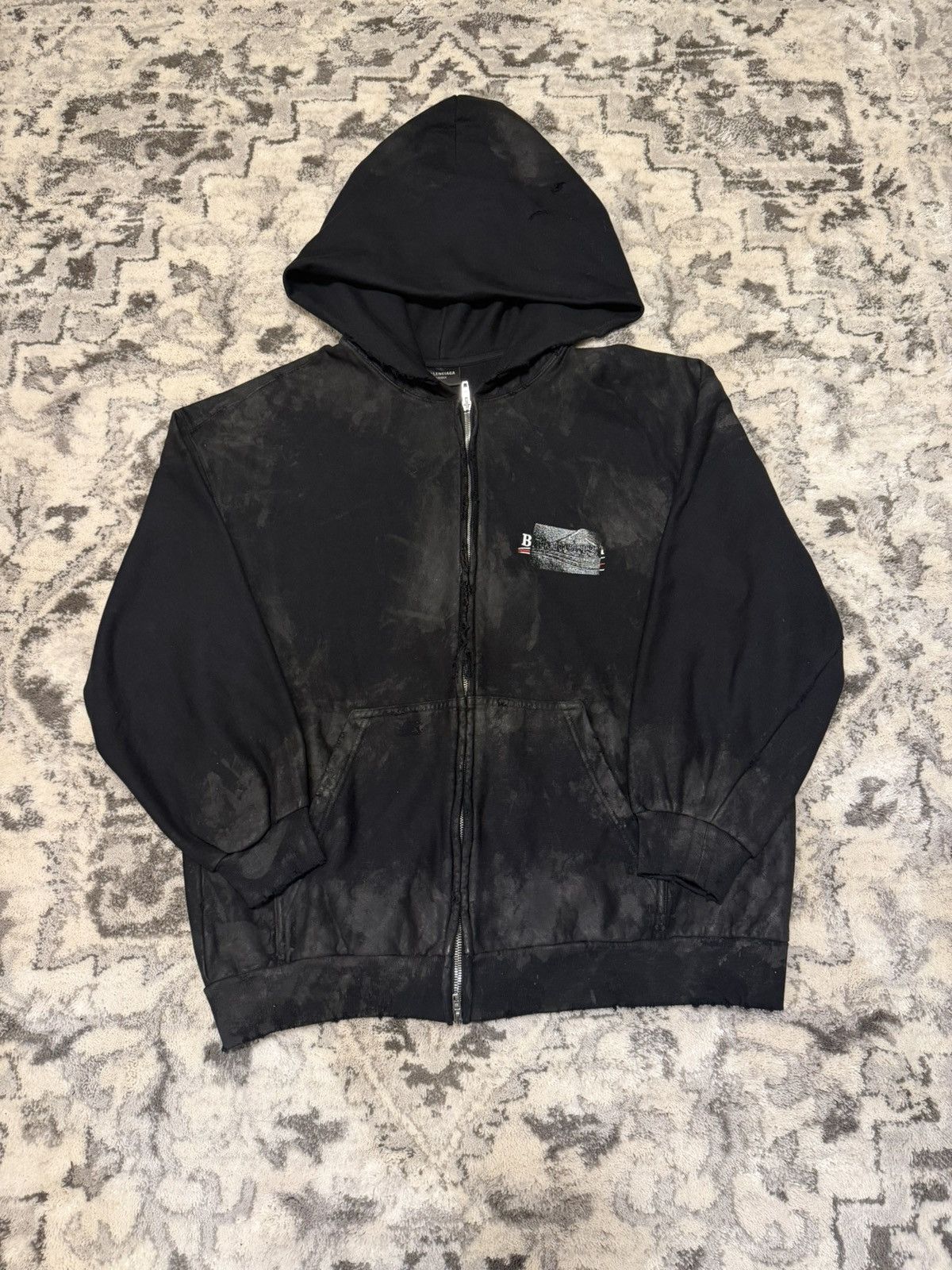 Balenciaga Balenciaga Mud Black Gaffer Hoodie Winter 22 360 Show Size US M / EU 48-50 / 2 - 1 Thumbnail
