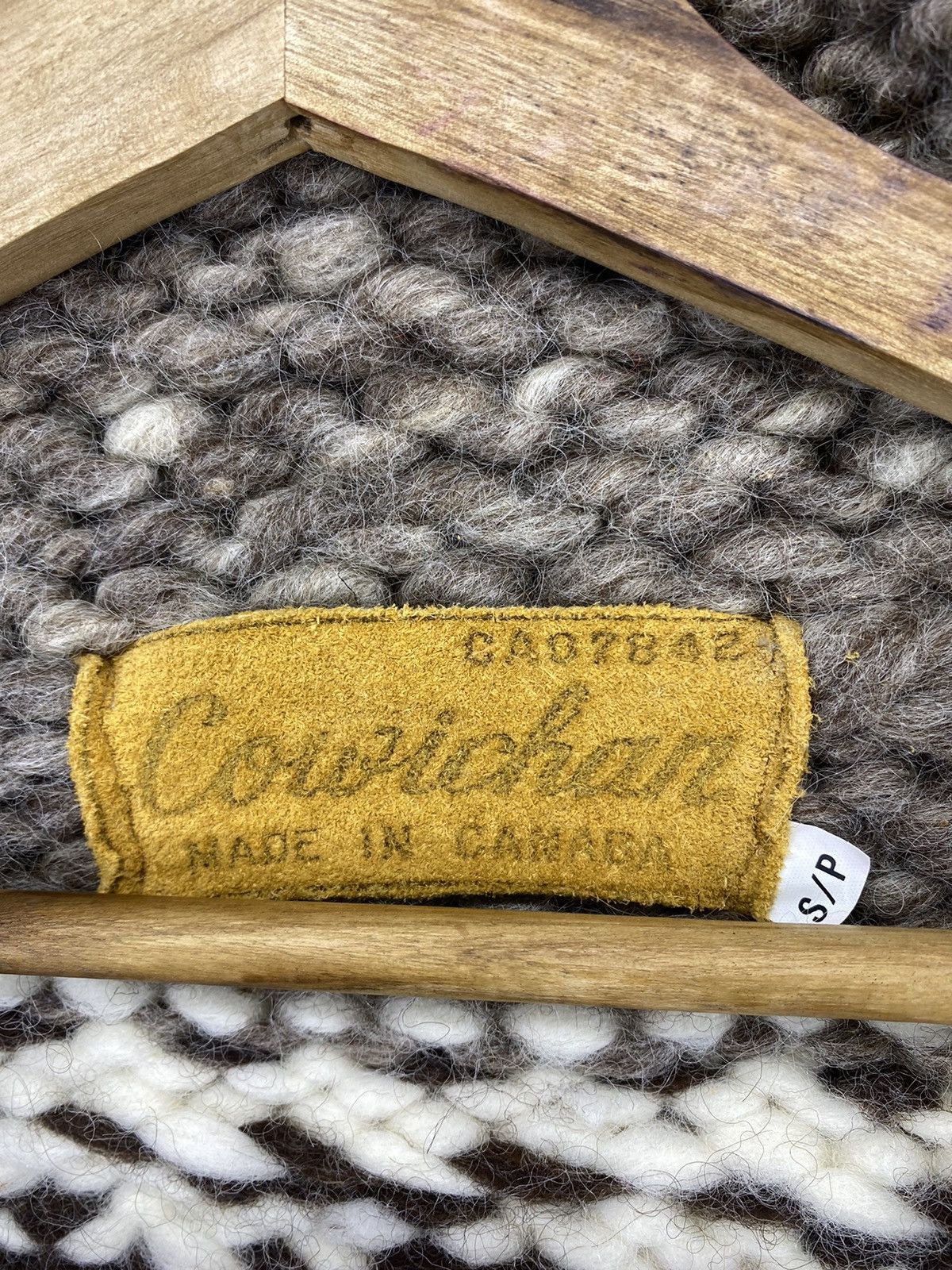 Vintage Vintage Handknit Cowichan Eagle Wool Knit Sweater Jacket Size US M / EU 48-50 / 2 - 7 Thumbnail