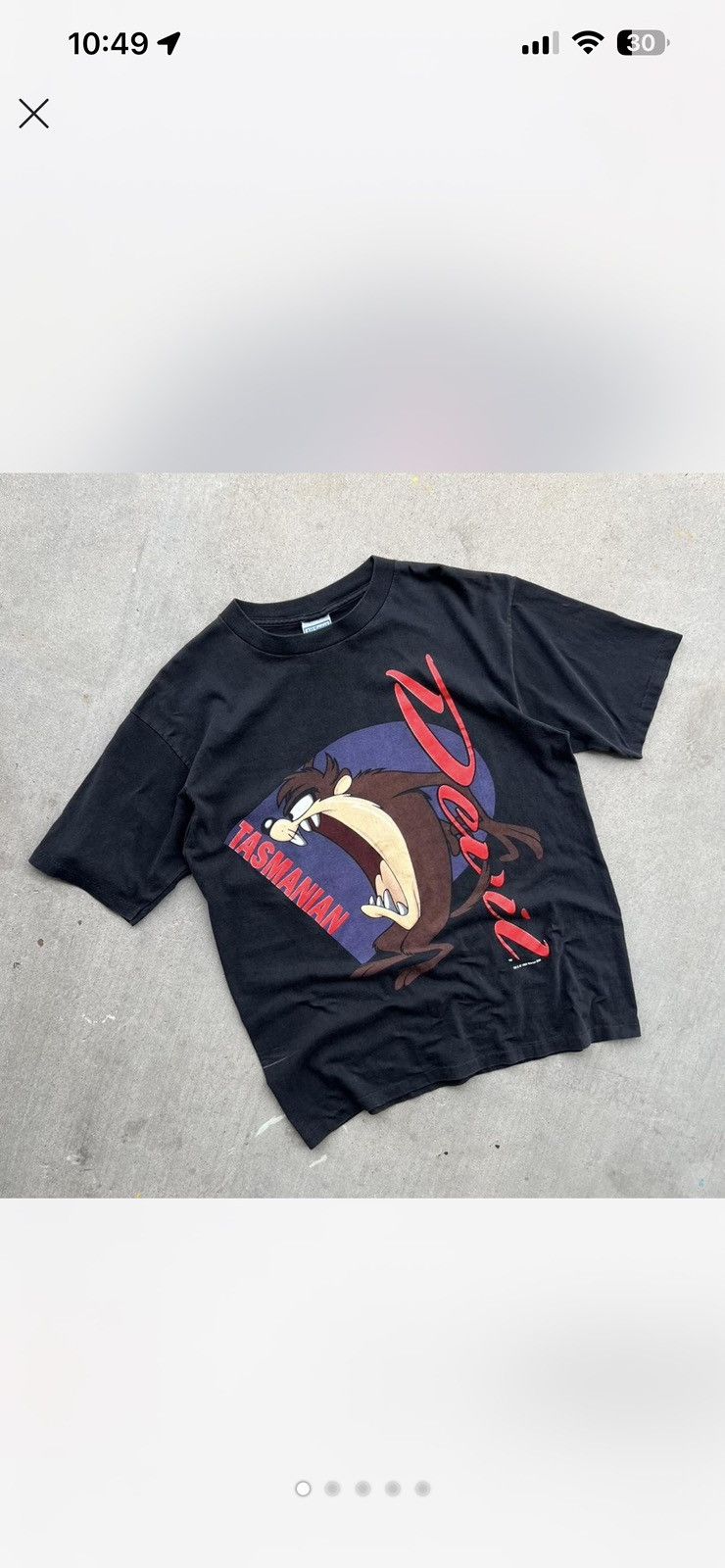 Vintage Vintage 90s Taz tee Size US L / EU 52-54 / 3 - 1 Thumbnail
