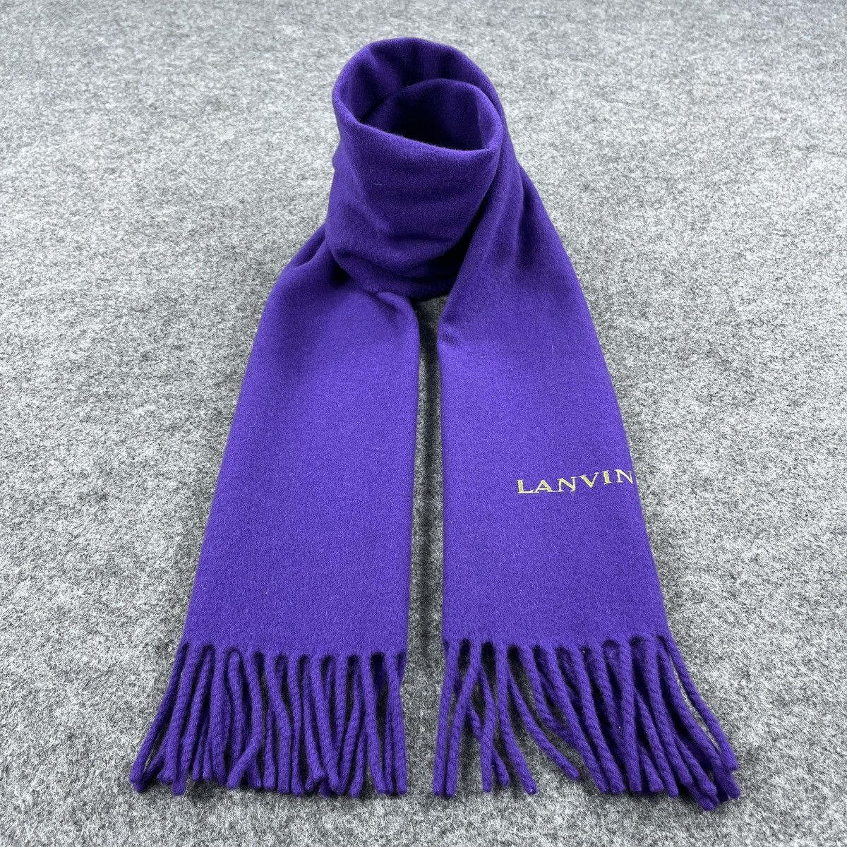 Lanvin Vintage Purple Lanvin Scarf / Muffler / Neckwear T1186 Size ONE SIZE - 5 Thumbnail